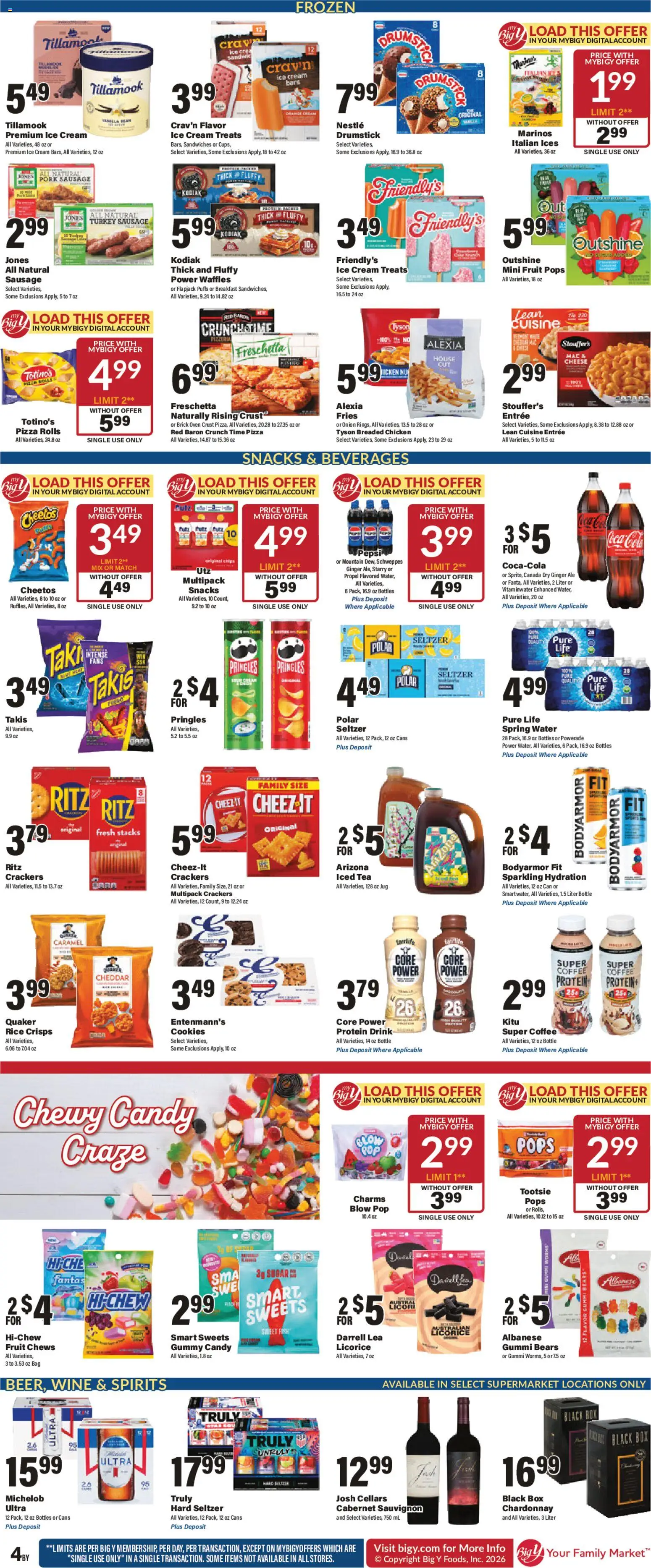 Big Y Weekly Ad - valid from 08/20/2026 | Page: 6 | Products: Candy, Pizza, Fruit, Snacks