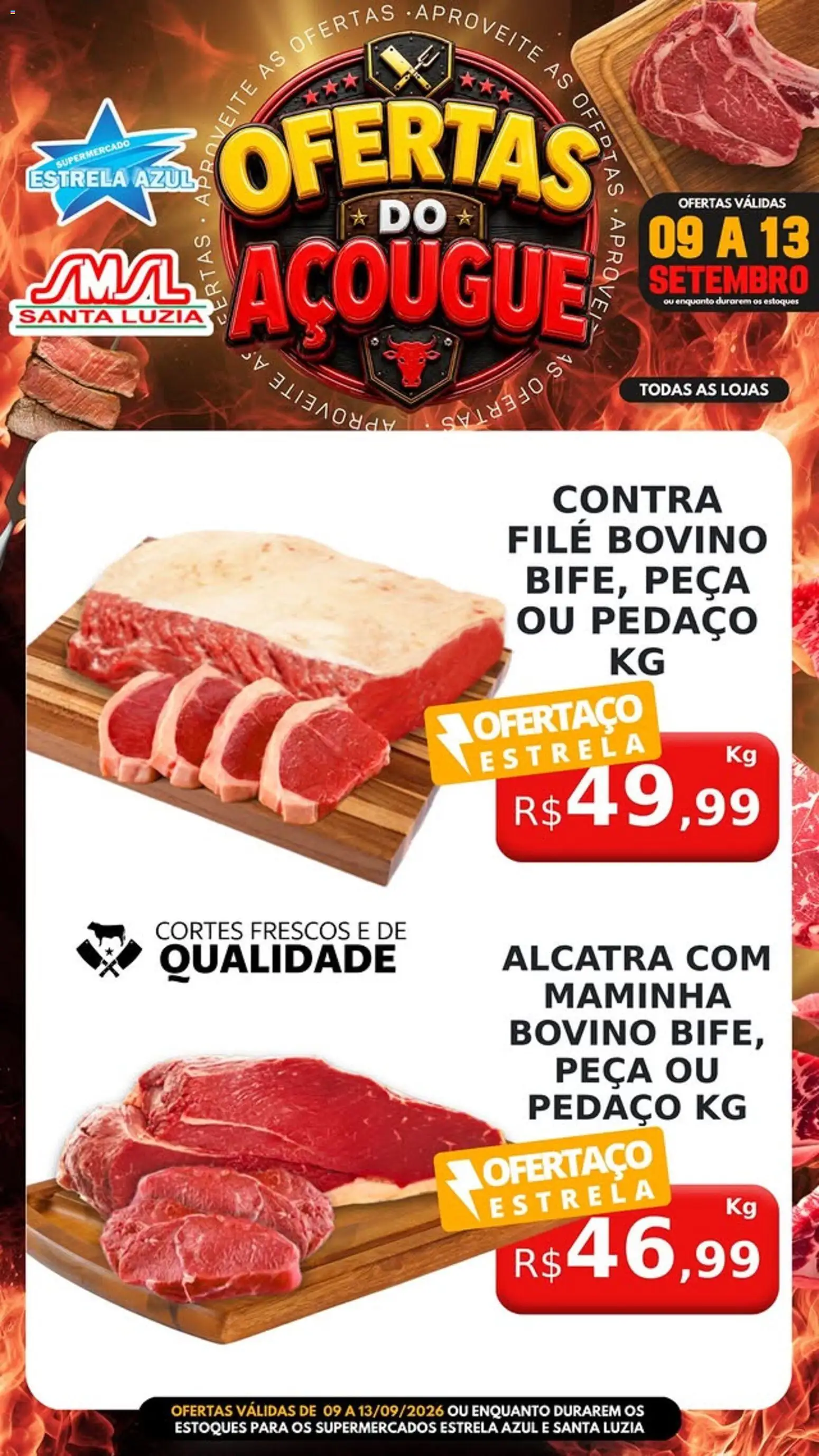 Estrela Azul Folheto - válido de 09/09/2026 | Página: 6 | Produtos: Alcatra, Contra filé, Maminha