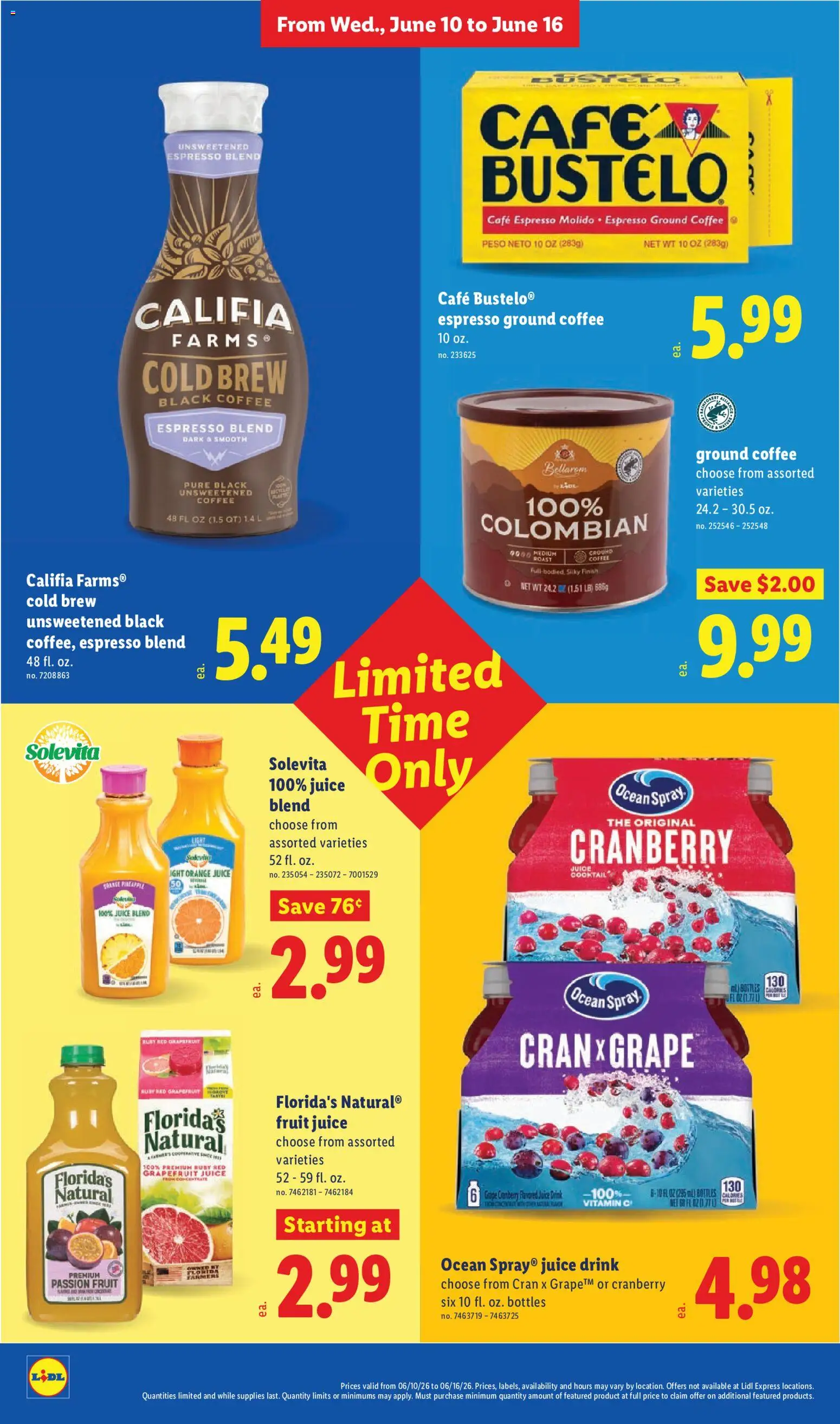 Lidl Weekly Ad - valid from 10.06.2026 | Page: 30 | Products: Vitamin, Coffee, Juice, Grapefruit