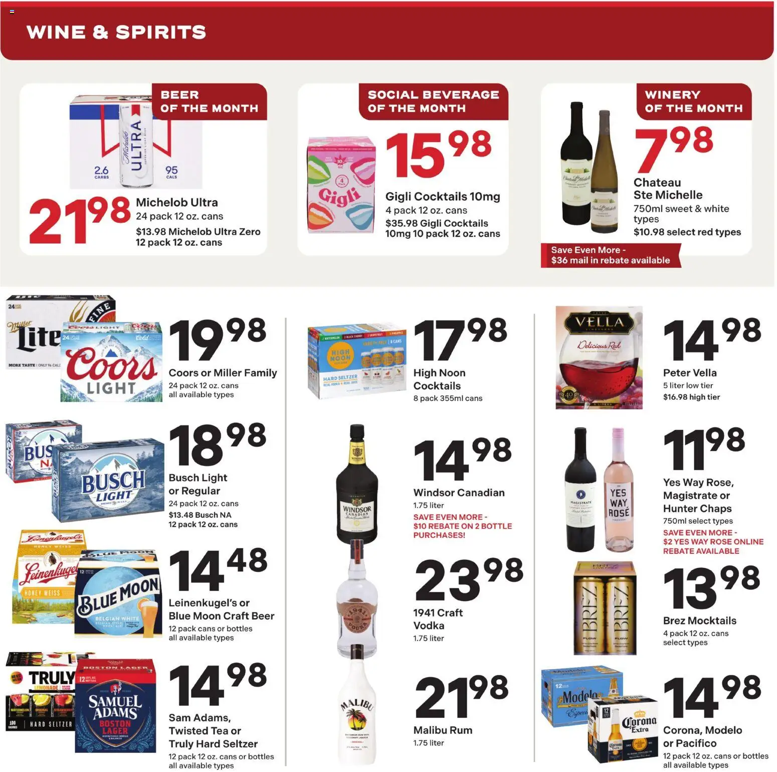 Coborn's Alcohol Ad - valid from 07/15/2026 | Page: 1 | Products: Wine, Beer, Tea, Vodka