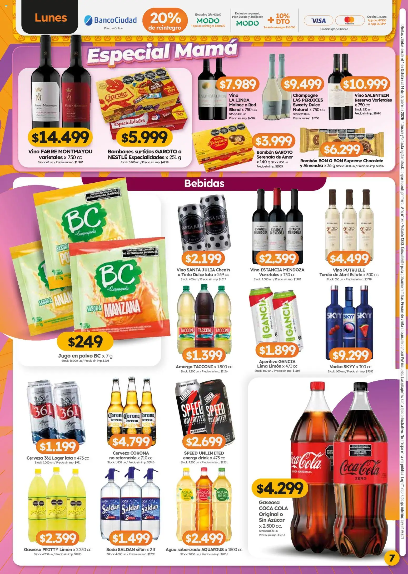 Cordiez - Ofertas │ válido desde el 01/10/2026 | Página: 7 | Productos: Azucar, Lima, Agua, Limón