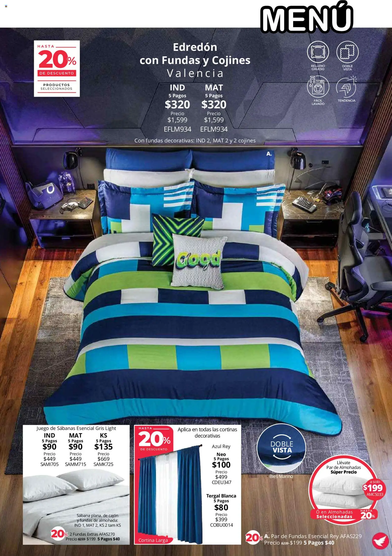 Nuevas ofertas de Colchas Concord válidas en toda la República Mexicana desde el 01/08/2026. ¡Encuentra las mejores ofertas en Colchas Concord catálogo! | Página: 32 | Productos: Juego, Almohada, Sabanas, Cortinas