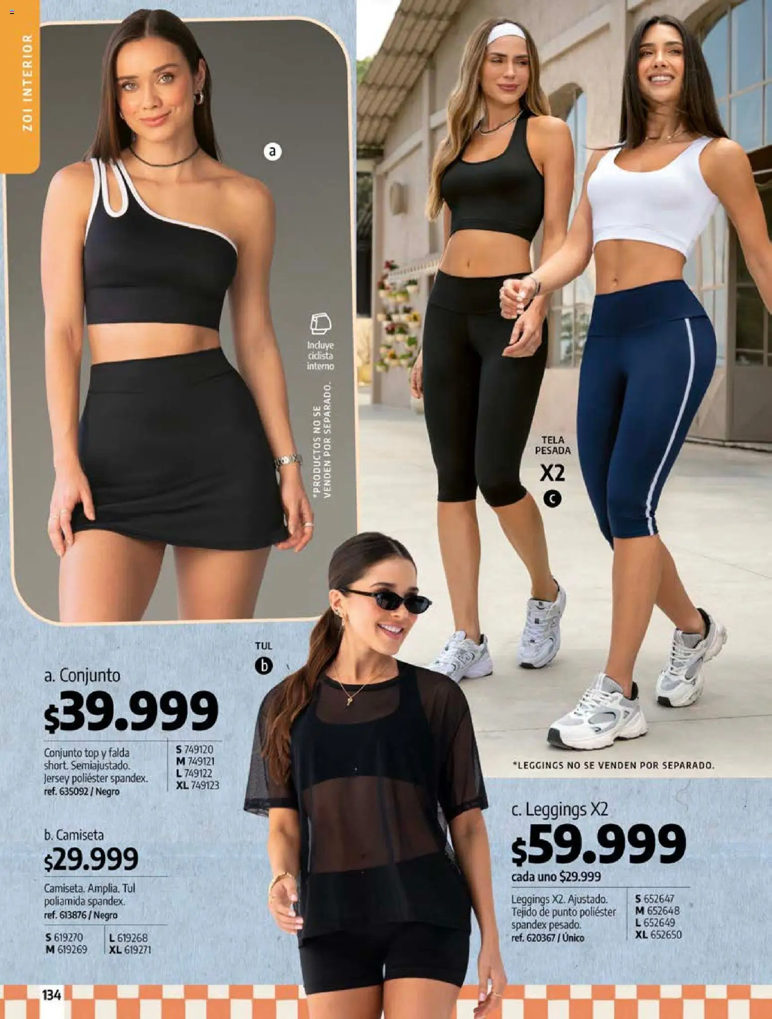 Pacifika revista - valida desde el 18/09/2026 | Página: 134 | Productos: Leggings, Falda, Camiseta, Conjunto