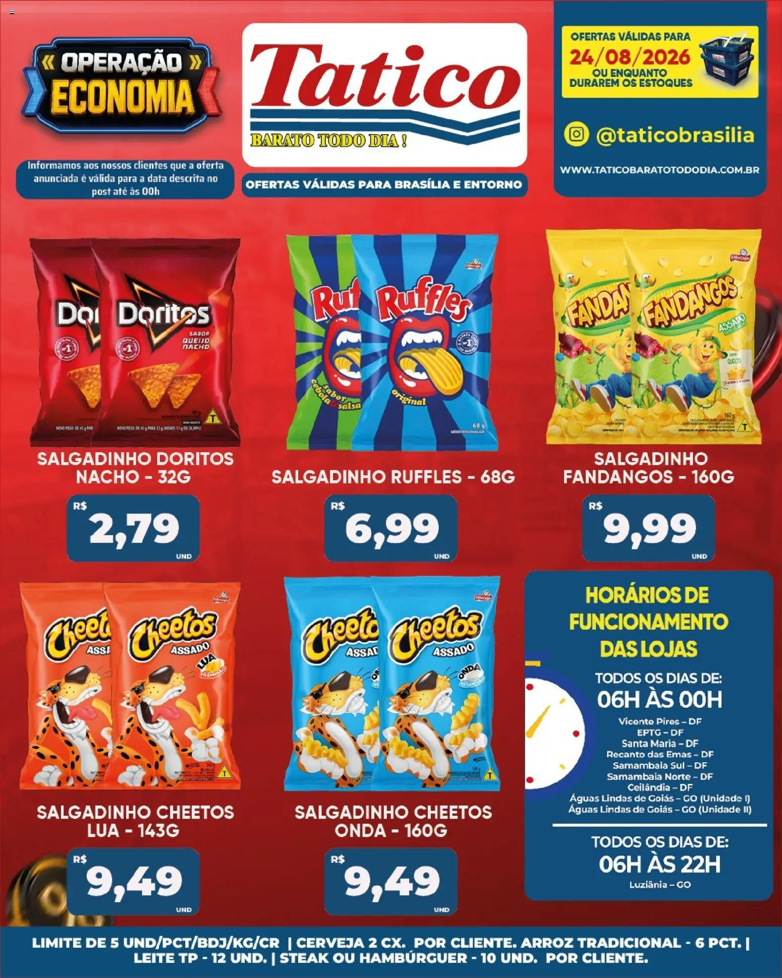 Tatico Folheto - válido de 25/08/2026 | Página: 36 | Produtos: Piso, Cerveja, Arroz, Cheetos