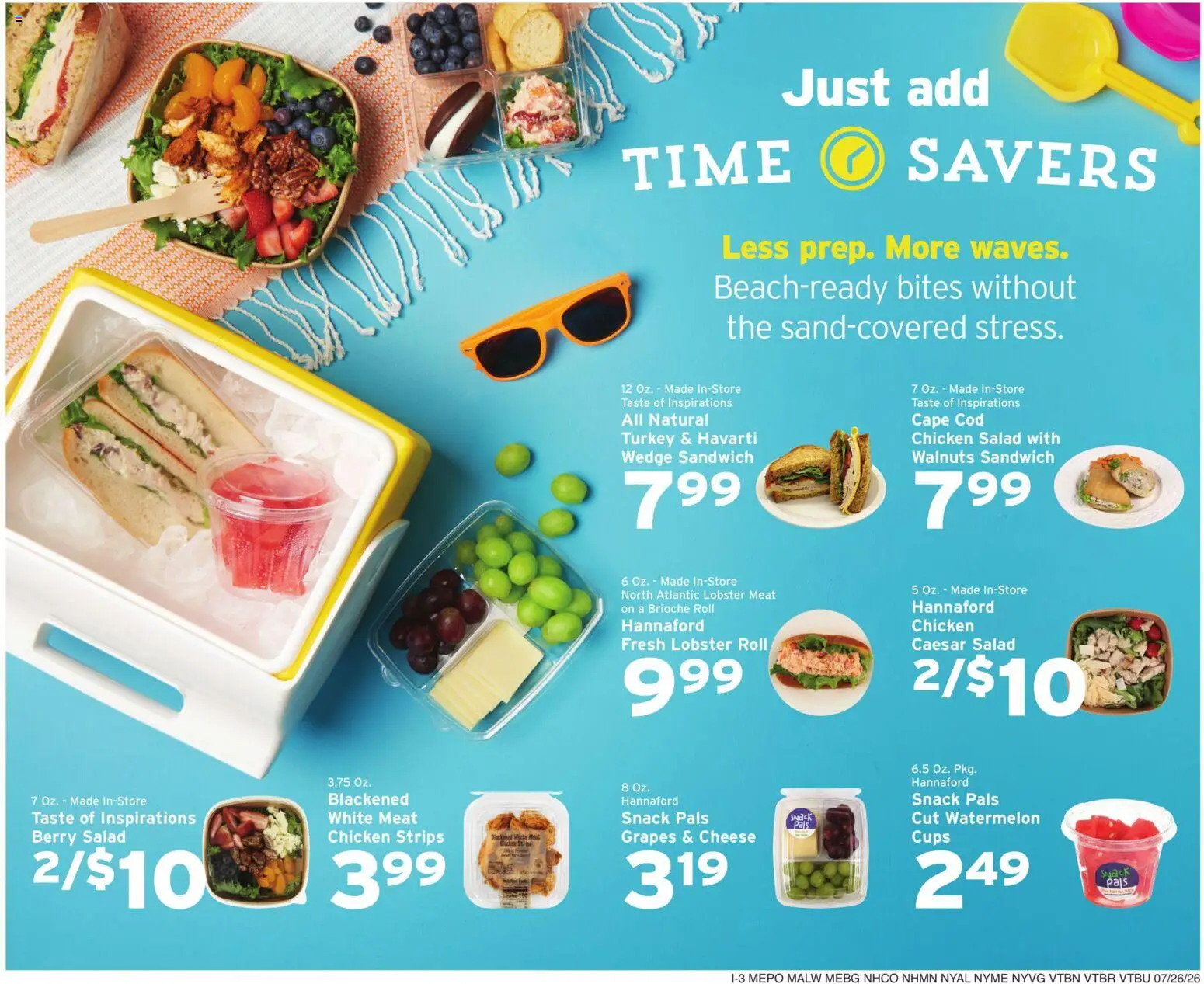 Hannaford Weekly Ad - valid from 07/26/2026 | Page: 11 | Products: Cheese, Salad, Watermelon, Grapes