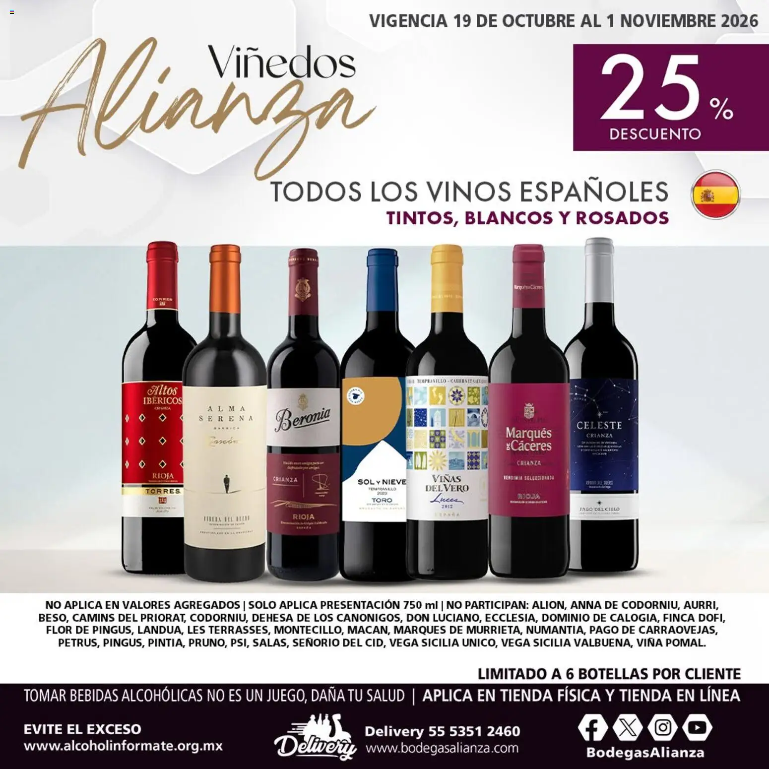 Nuevas ofertas de Bodegas Alianza válidas en toda la República Mexicana desde el 19/10/2026. ¡Encuentra las mejores ofertas en Bodegas Alianza catálogo Viñedos Alianza! | Página: 4