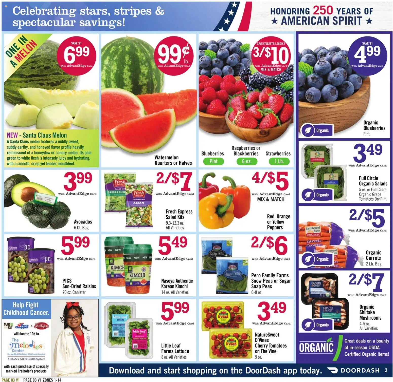 Price Chopper Weekly Ad - valid from 07/26/2026 | Page: 3 | Products: Lettuce, Peppers, Mushrooms, Bag