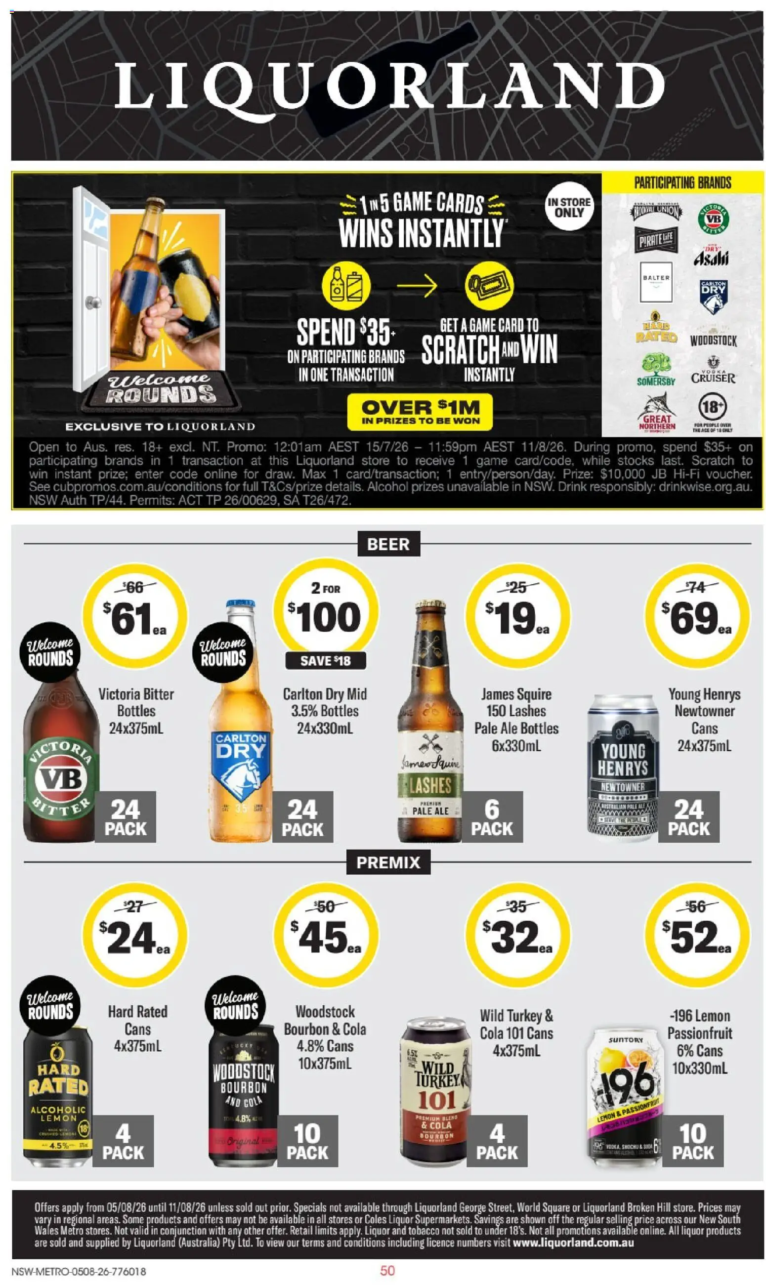 Liquorland catalogue - valid from 05/08/2026 | Page: 1 | Products: Beer, Passionfruit, Lemon, Game