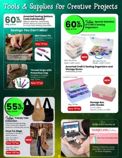 Preview of Fabricland weekly flyer / circulaire from shop Fabricland valid from Oct 1, 2026 | Page: 14 | Products: Cap, Tools, Storage box, Box