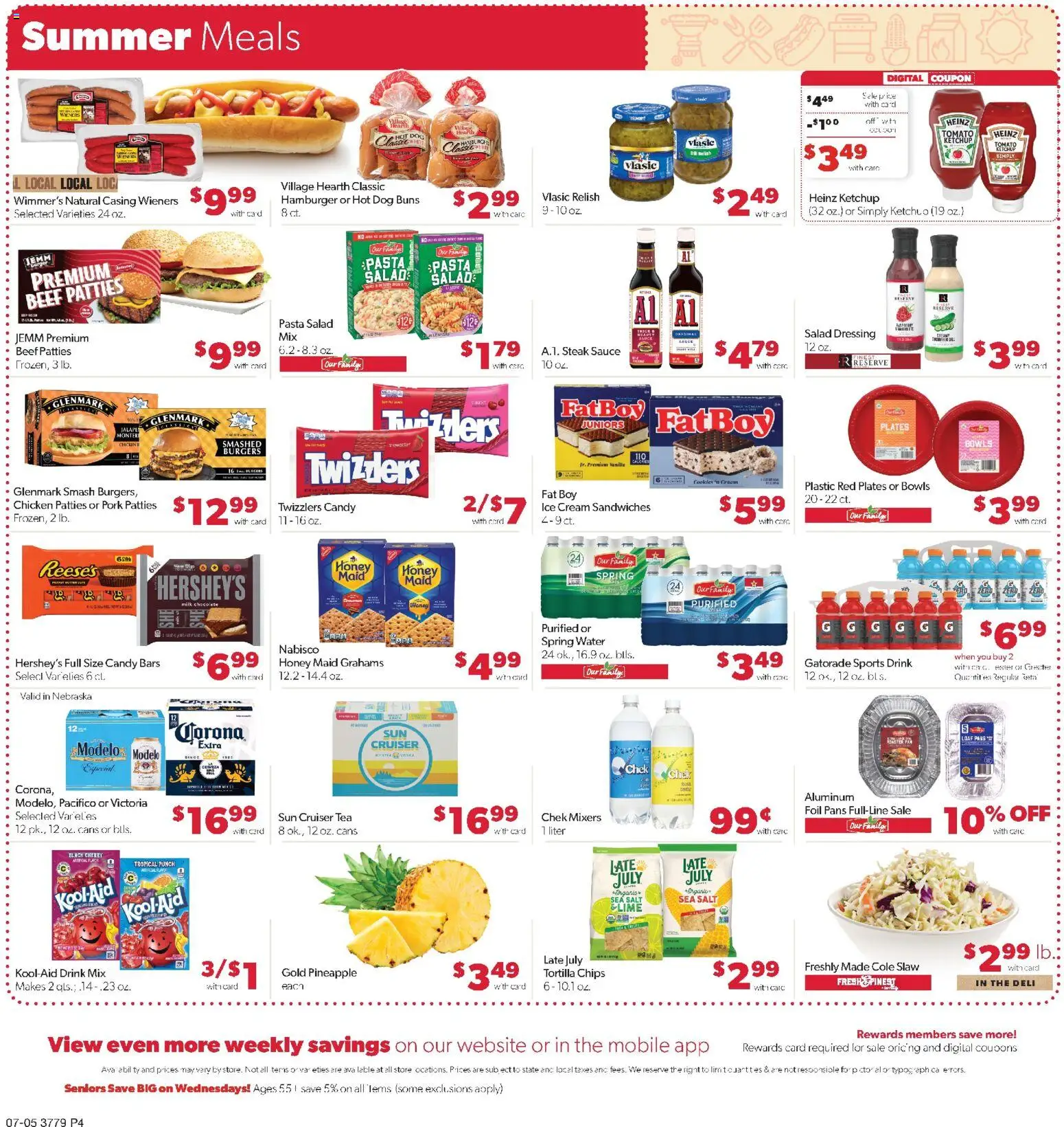 Family Fare Weekly Ad - NE - valid from 07/05/2026 | Page: 4 | Products: Tea, Ketchup, Water, Salt