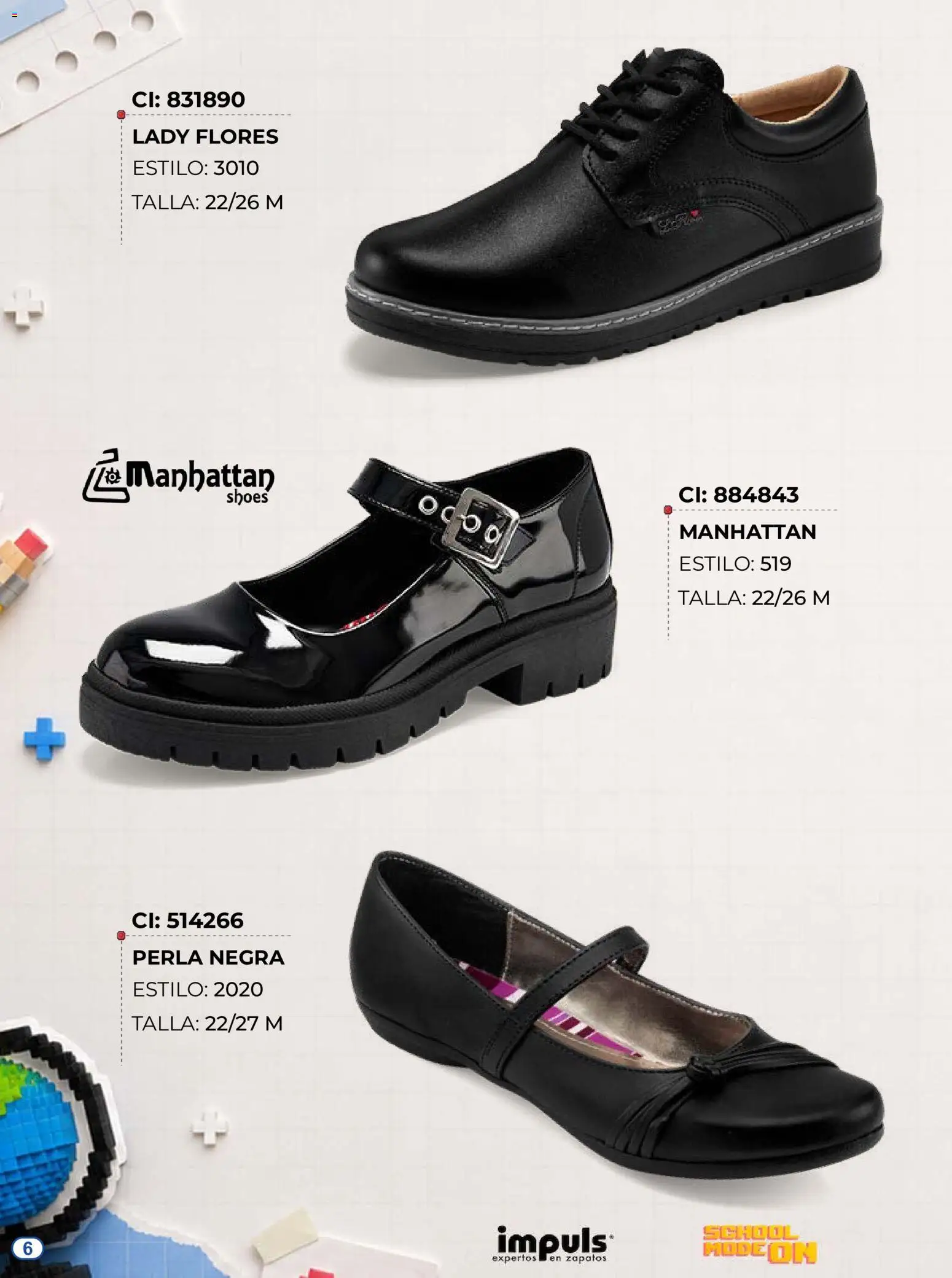 Nuevas ofertas de Impuls válidas en toda la República Mexicana desde el 03/08/2026. ¡Encuentra las mejores ofertas en Impuls catálogo Escolar! | Página: 6 | Productos: Zapatos