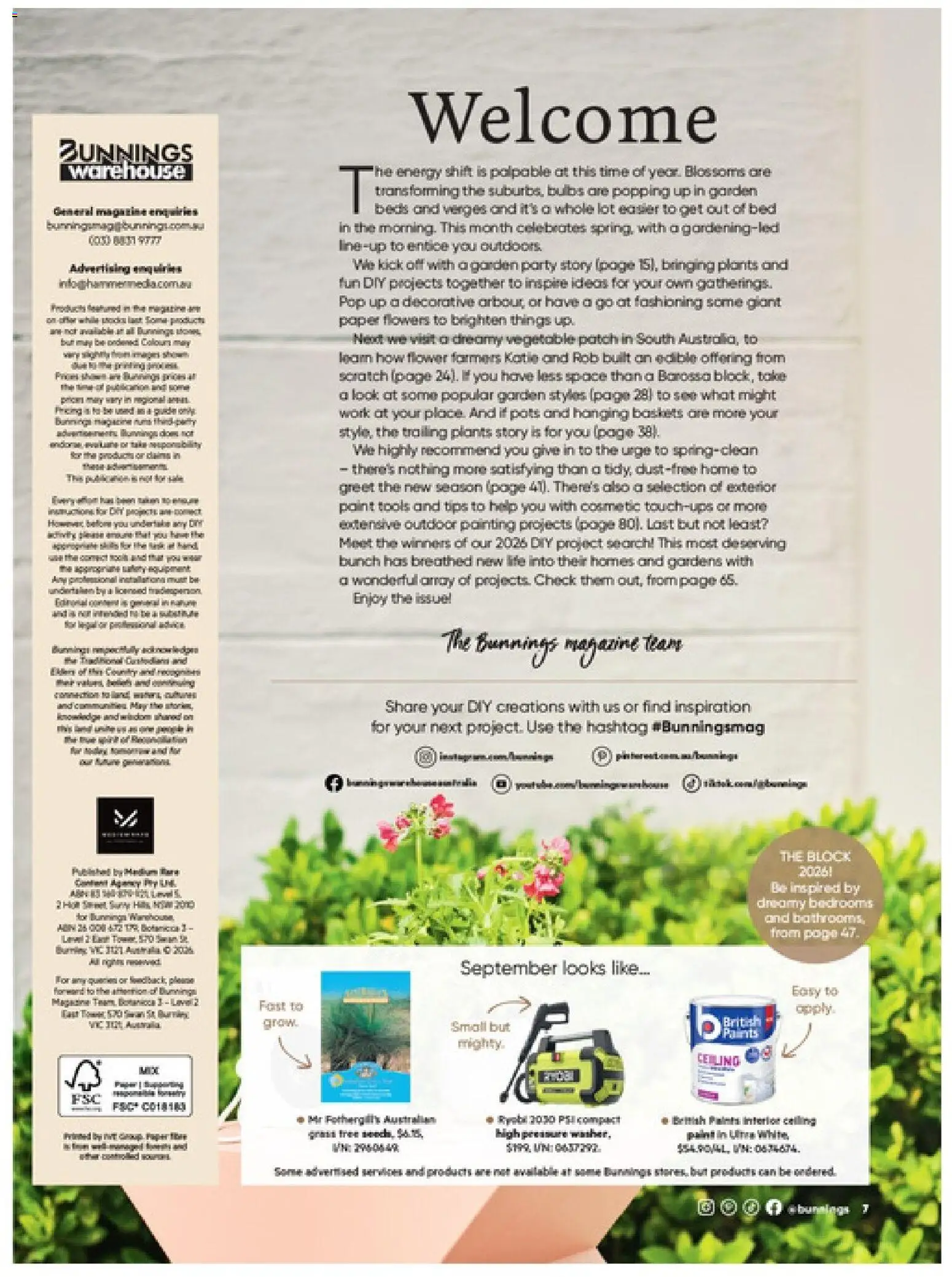 Bunnings Warehouse catalogue - valid from 01/09/2026 | Page: 7 | Products: Pots, Flowers, Magazine, Tools