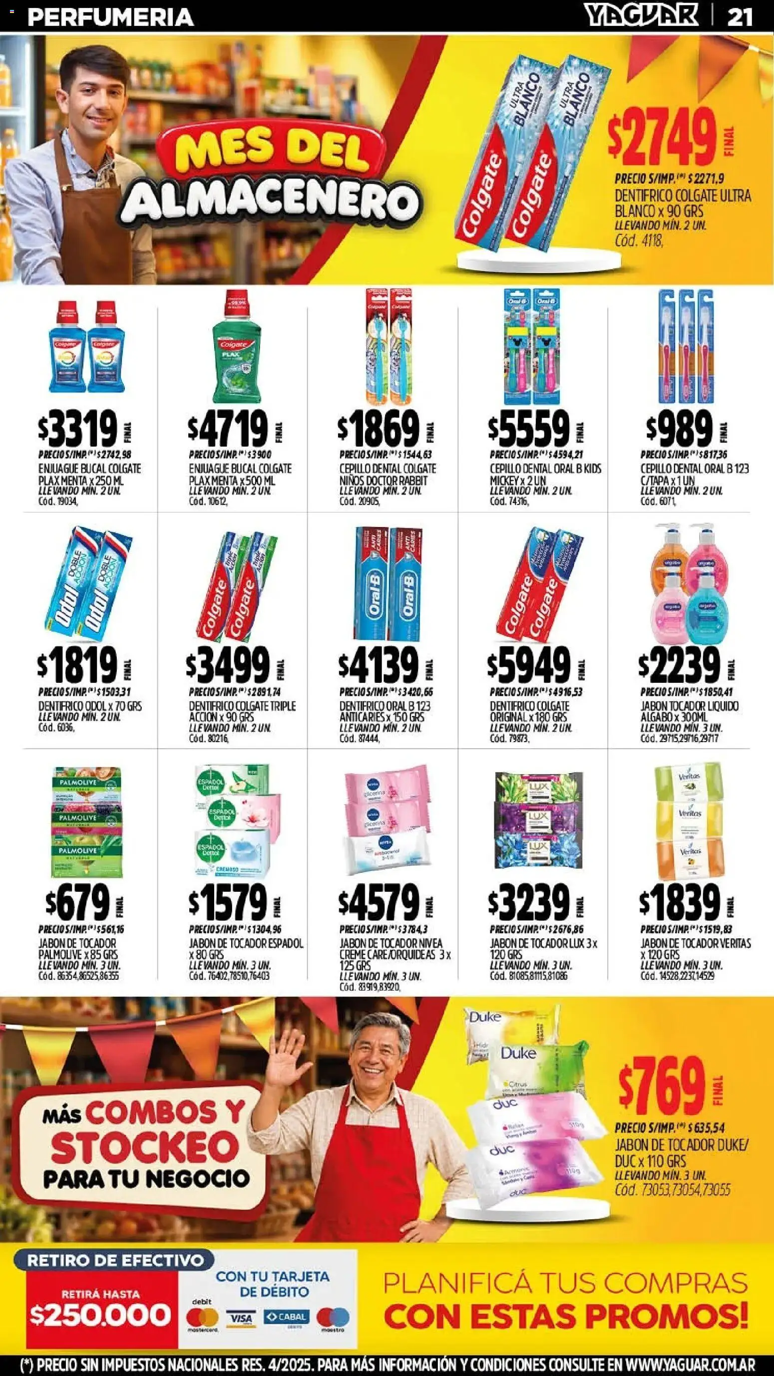 Yaguar - Oferta Semanal General Roca │ válido desde el 21/09/2026 | Página: 21 | Productos: Cepillo, Jabón, Enjuague bucal