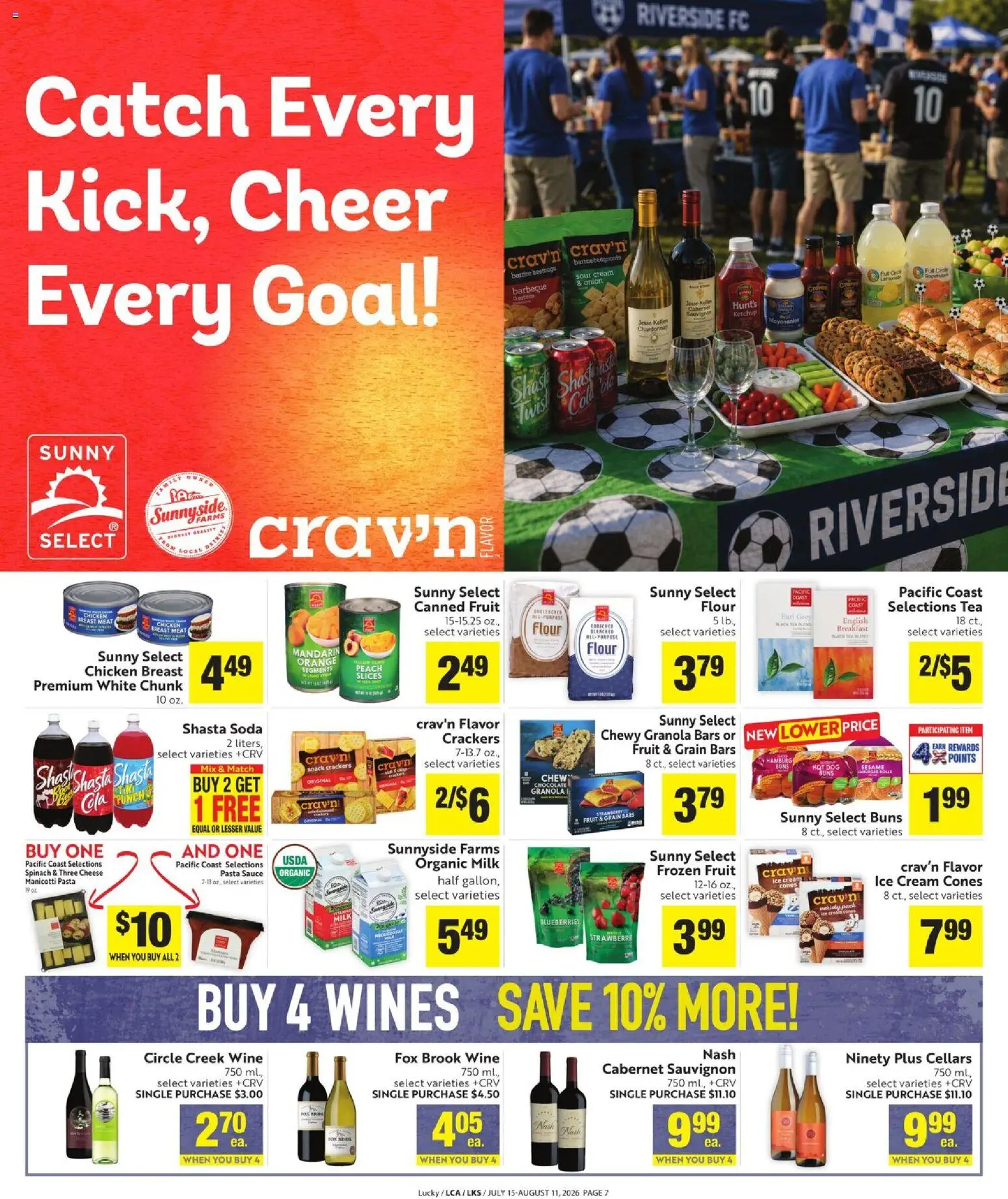 Lucky Supermarkets Online Savings Guide - valid from 07/15/2026 | Page: 5 | Products: Spinach, Cheese, Ketchup, Sauce