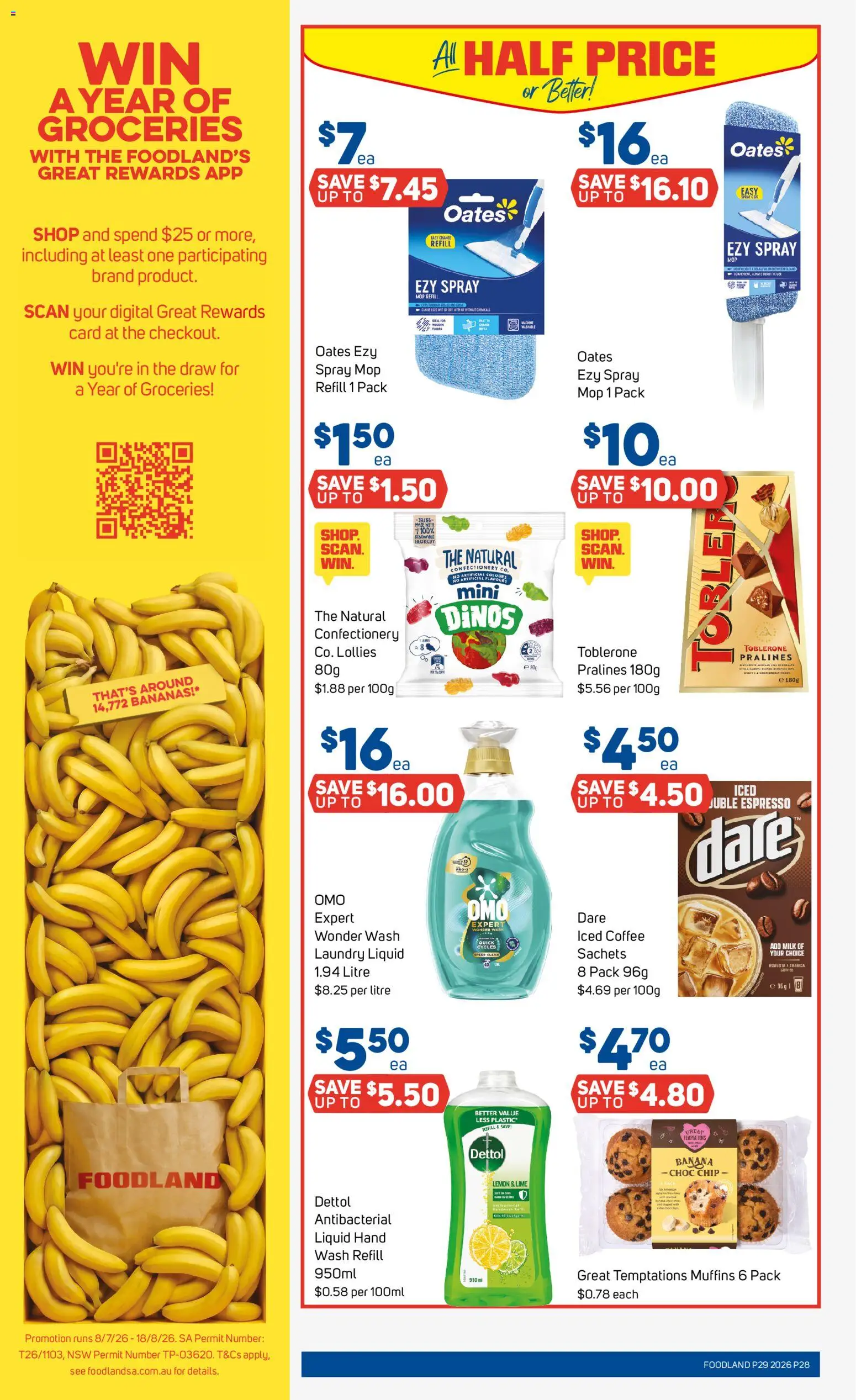 Foodland catalogue - valid from 15/07/2026 | Page: 28 | Products: Mop, Bananas, Lime, Laundry