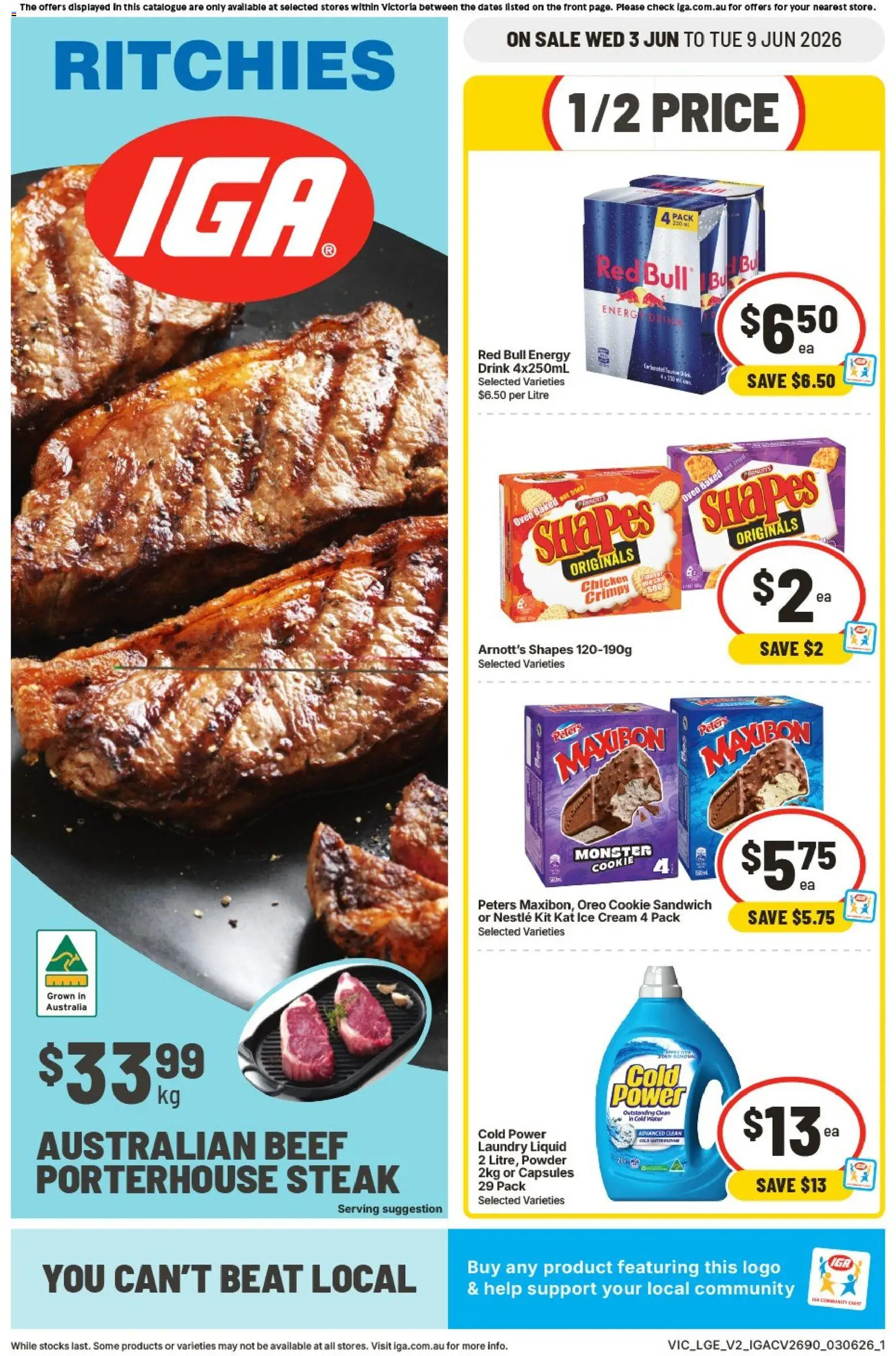 Ritchies catalogue - valid from 03.06.2026 | Page: 1 | Products: Chicken, Cream, Ice cream, Water