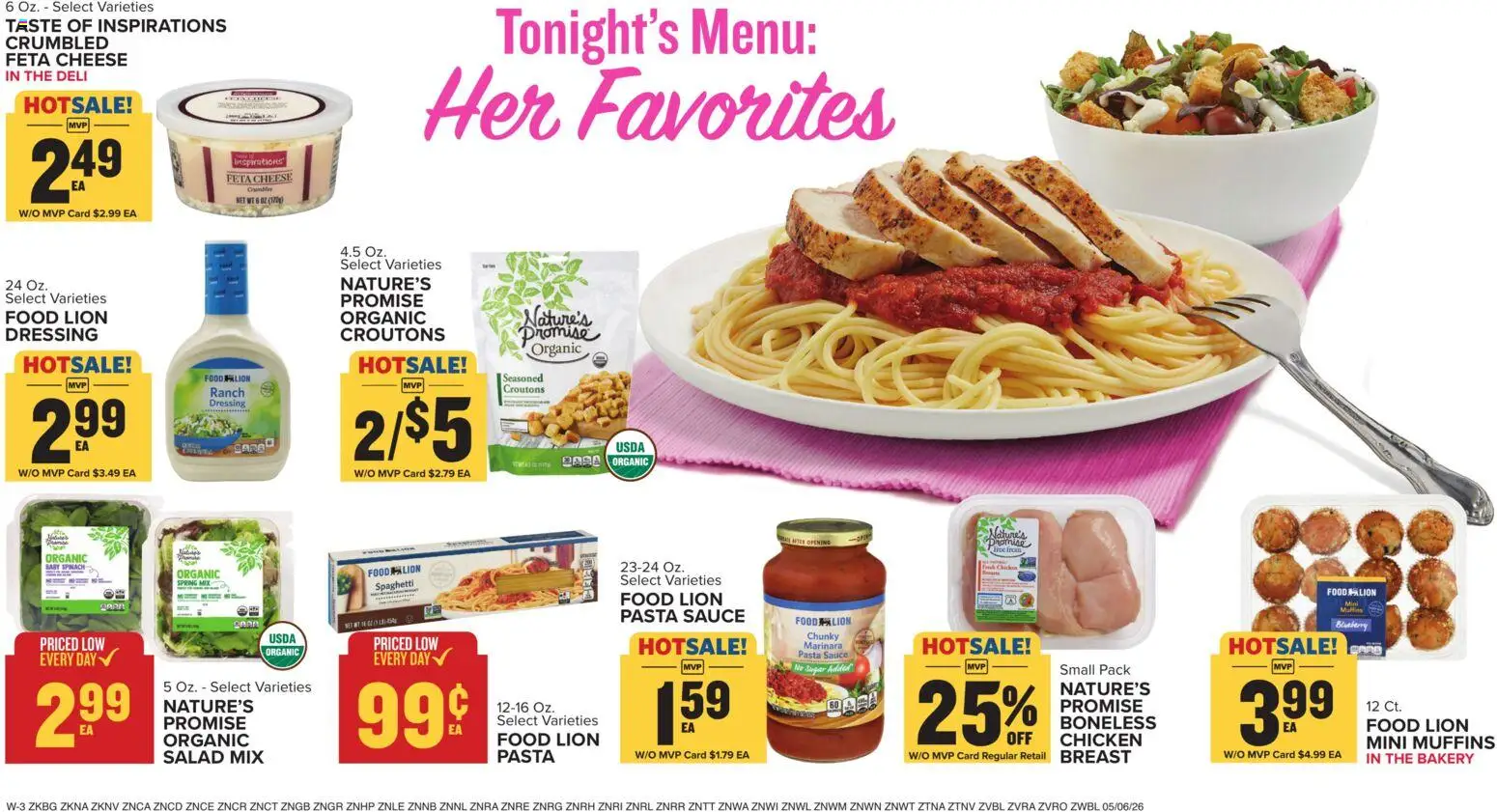 Food Lion Weekly Ad - valid from 06.05.2026 | Page: 16 | Products: Bakery, Spinach, Cheese, Pasta