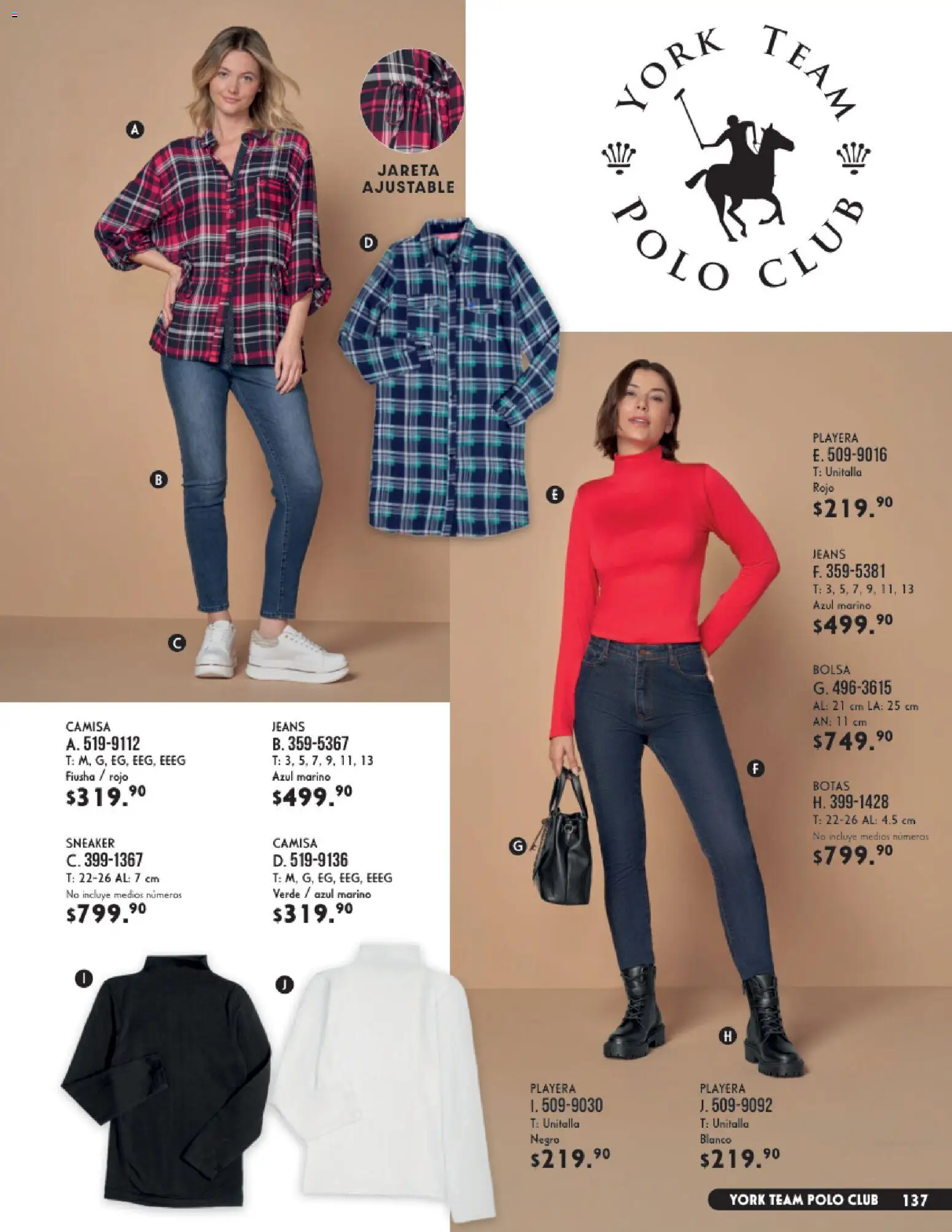 Nuevas ofertas de Andrea válidas en toda la República Mexicana desde el 23/08/2026. ¡Encuentra las mejores ofertas en Andrea catálogo Vestir! | Página: 137 | Productos: Botas, Bolsa, Camisa, Playera