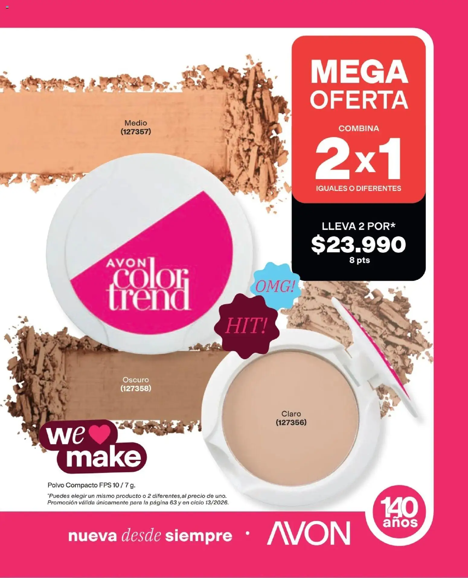 Avon revista - valida desde el 16/08/2026 | Página: 63 | Productos: Polvo compacto, Polvo