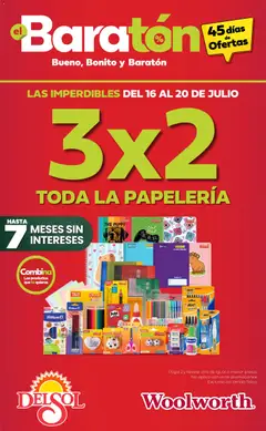 Vista previa de Del Sol y Woolworth catálogo Bueno, Bonito y Baratón, nuevo folleto de la tienda, válido en México a partir del 16/07/2026
