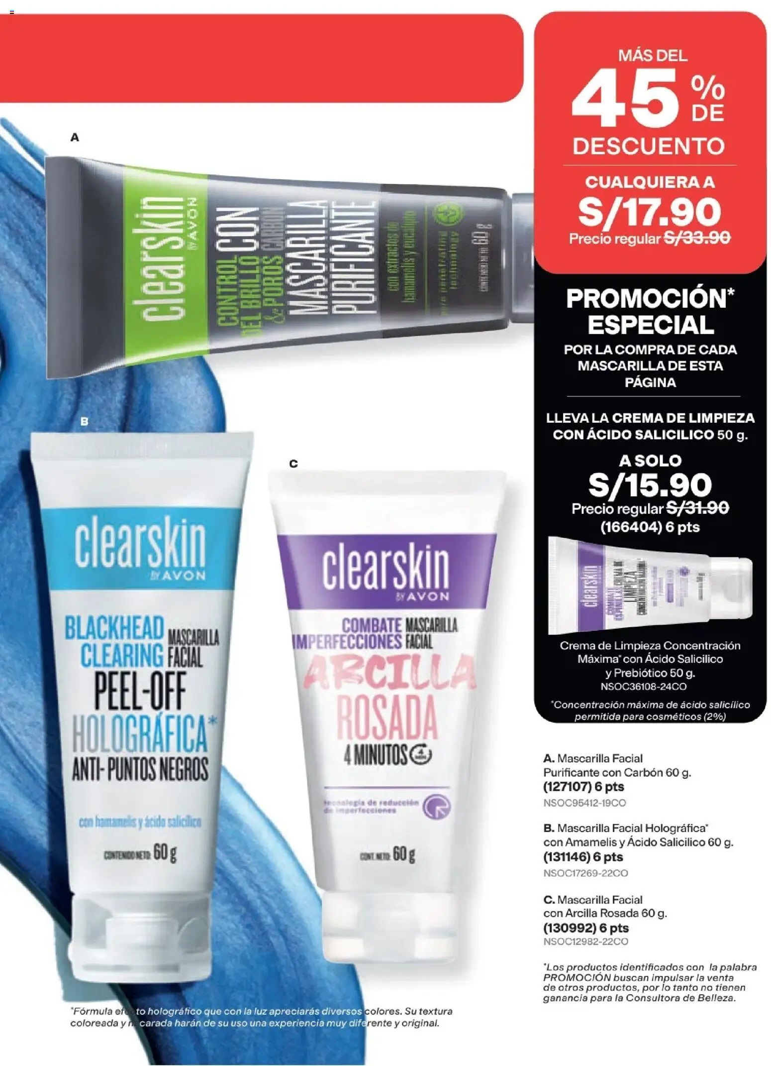 Catálogo Avon válido desde 15/09/2026 | Página: 122 | Productos: Carbón, Crema