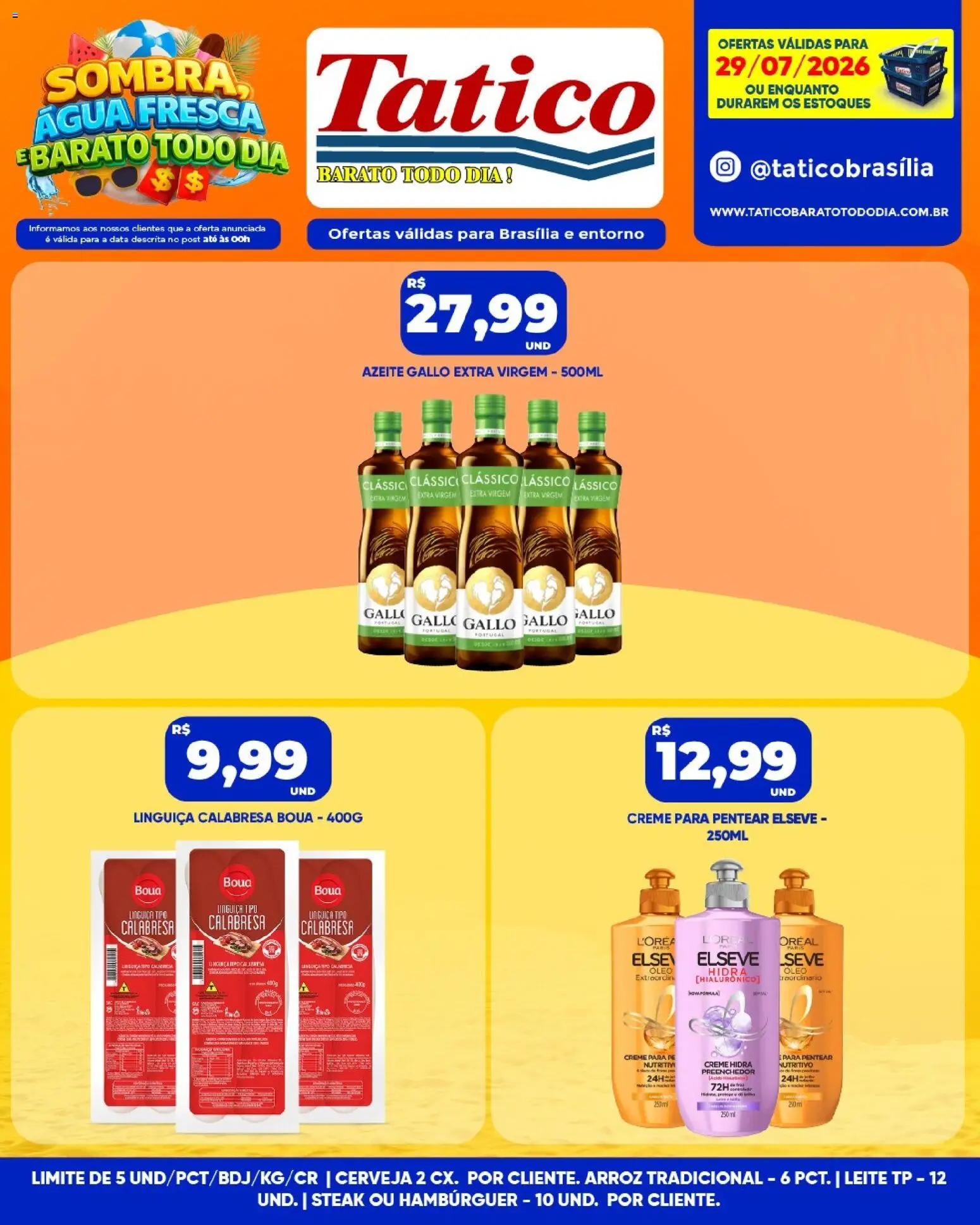 Tatico Folheto - válido de 30/07/2026 | Página: 39 | Produtos: Linguiça, Creme, Creme para pentear, Azeite