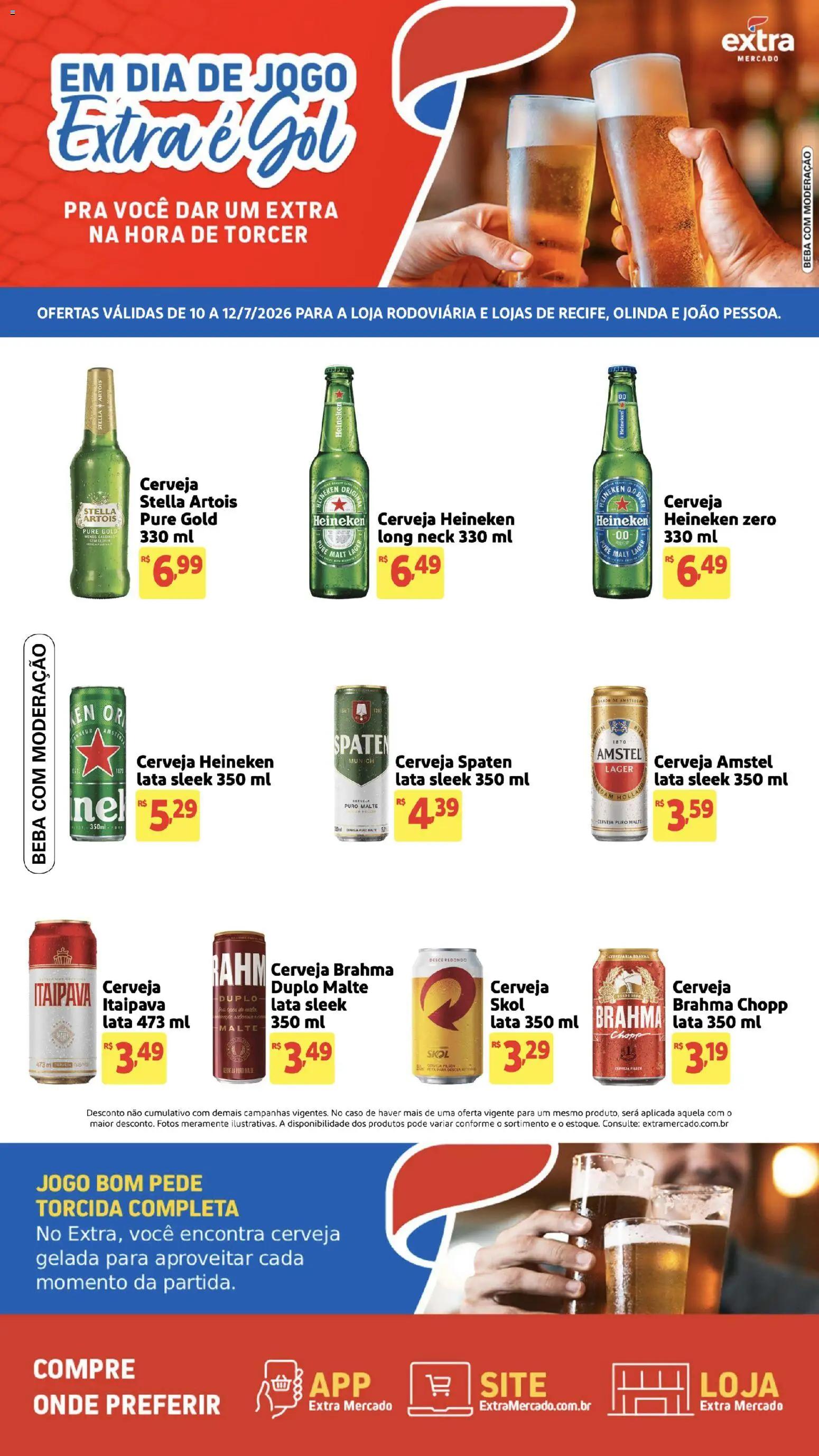Extra Folheto - válido de 10/07/2026 | Página: 1 | Produtos: Cerveja, Cerveja Heineken, Heineken