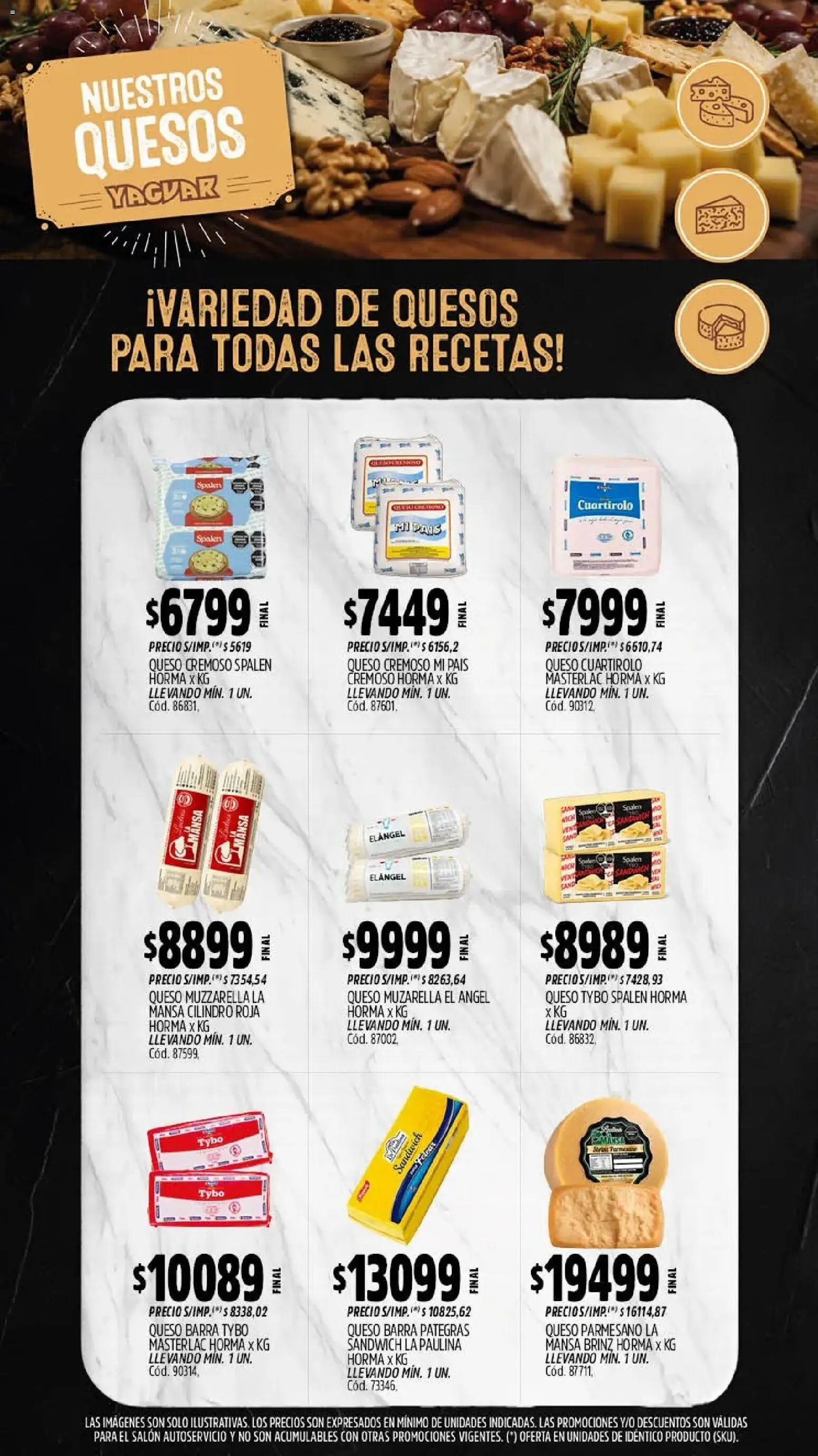 Yaguar - Oferta Semanal Parque Chacabuco │ válido desde el 17/07/2026 | Página: 7 | Productos: Queso parmesano, Muzzarella, Queso