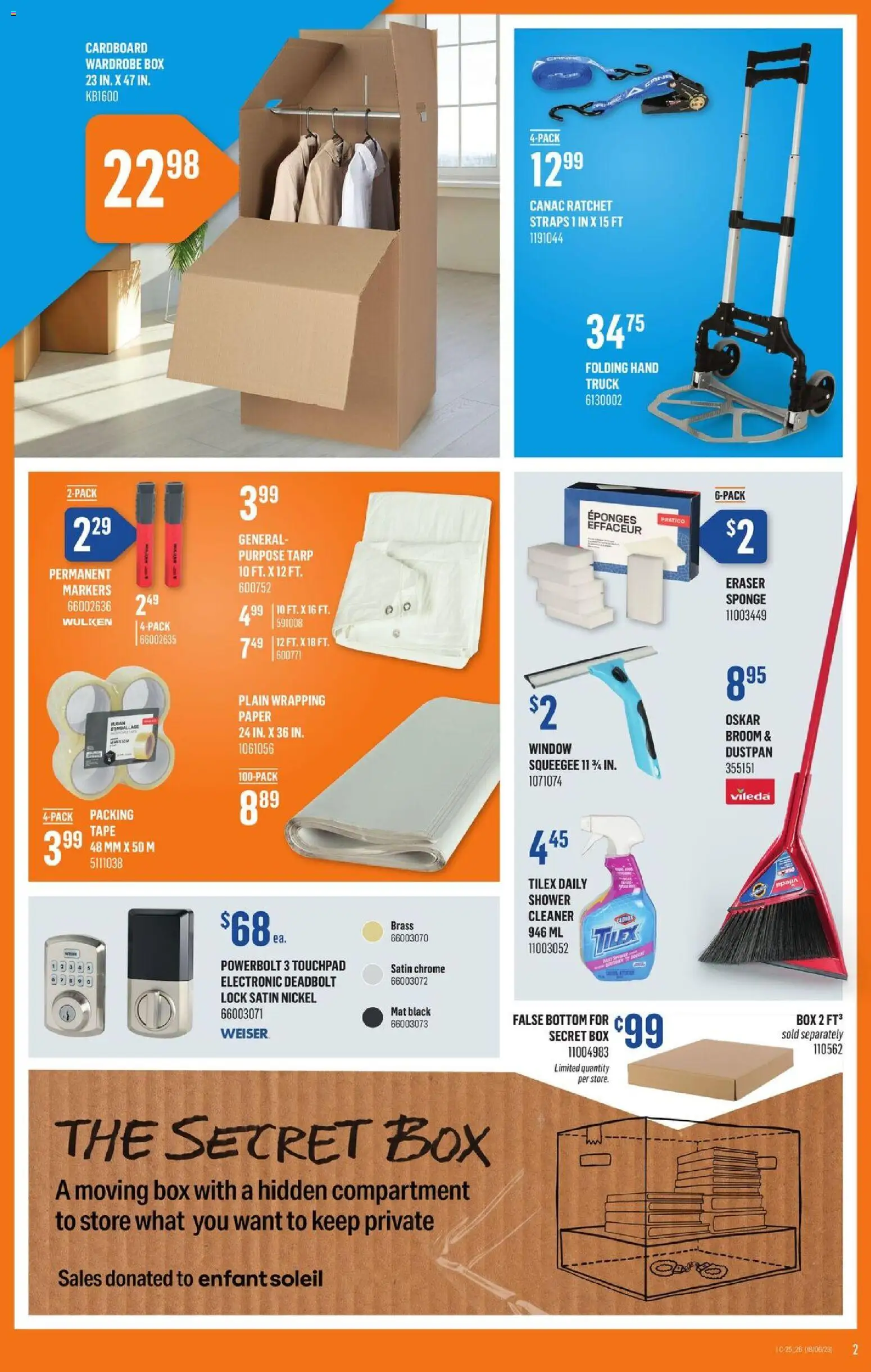 Canac flyer valid from 18.06.2026 | Page: 2 | Products: Sponge, Wardrobe, Box, Shower