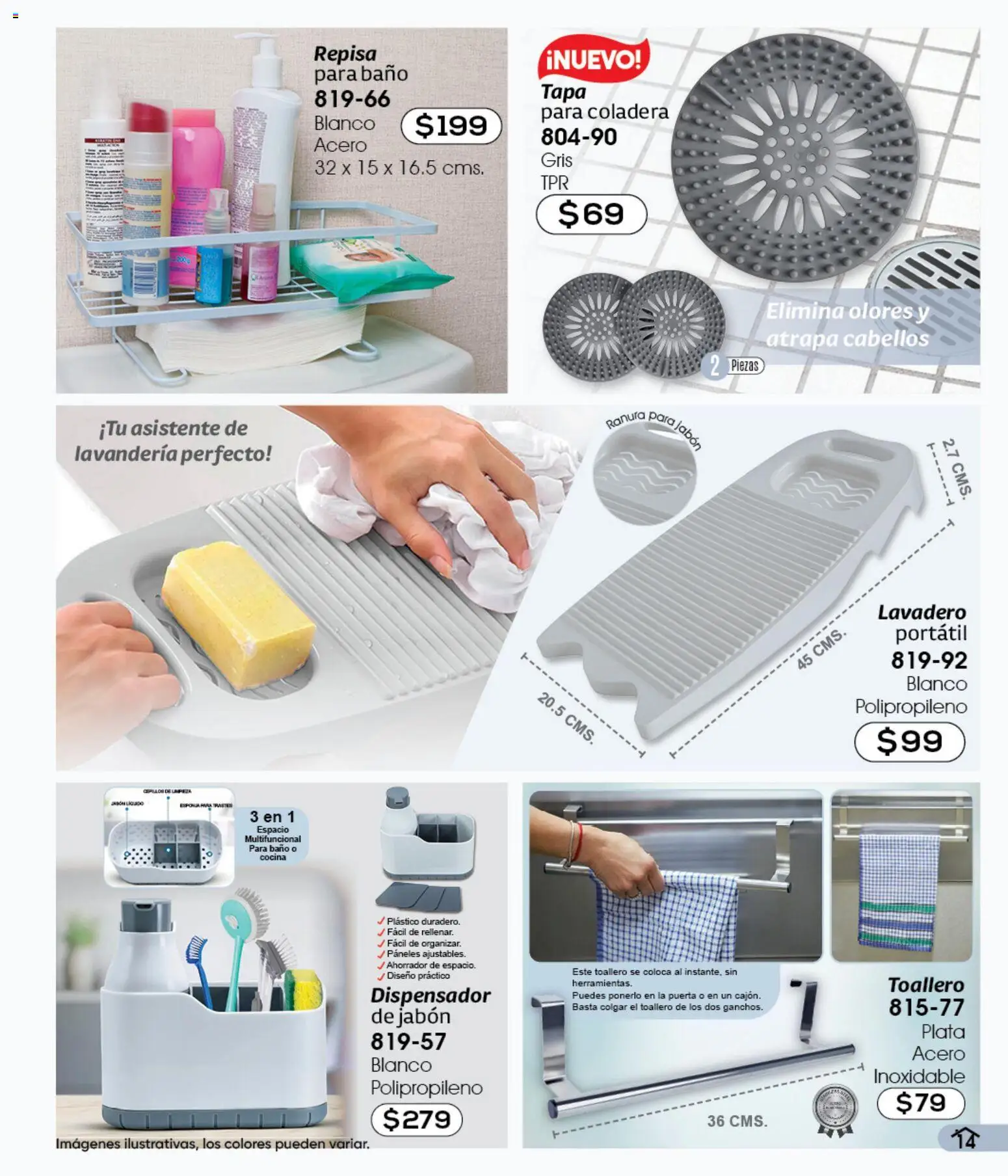 Nuevas ofertas de Cklass válidas en toda la República Mexicana desde el 05.03.2026. ¡Encuentra las mejores ofertas en Cklass catálogo Verano Home! | Página: 15 | Productos: Toallero, Cocina, Baño, Jabón