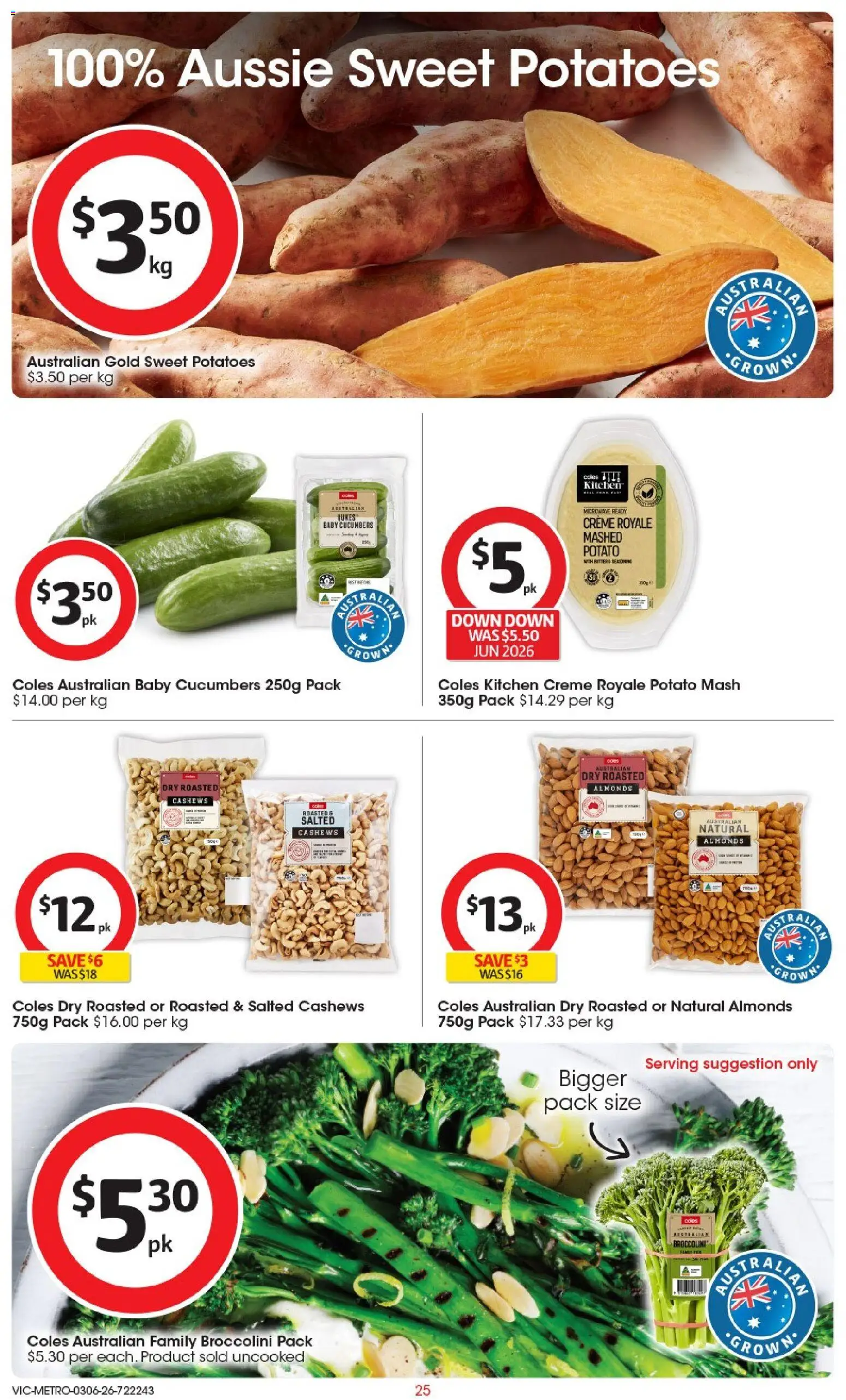 Coles catalogue - valid from 03.06.2026 | Page: 25 | Products: Cream, Ice cream, Mango, Blueberries
