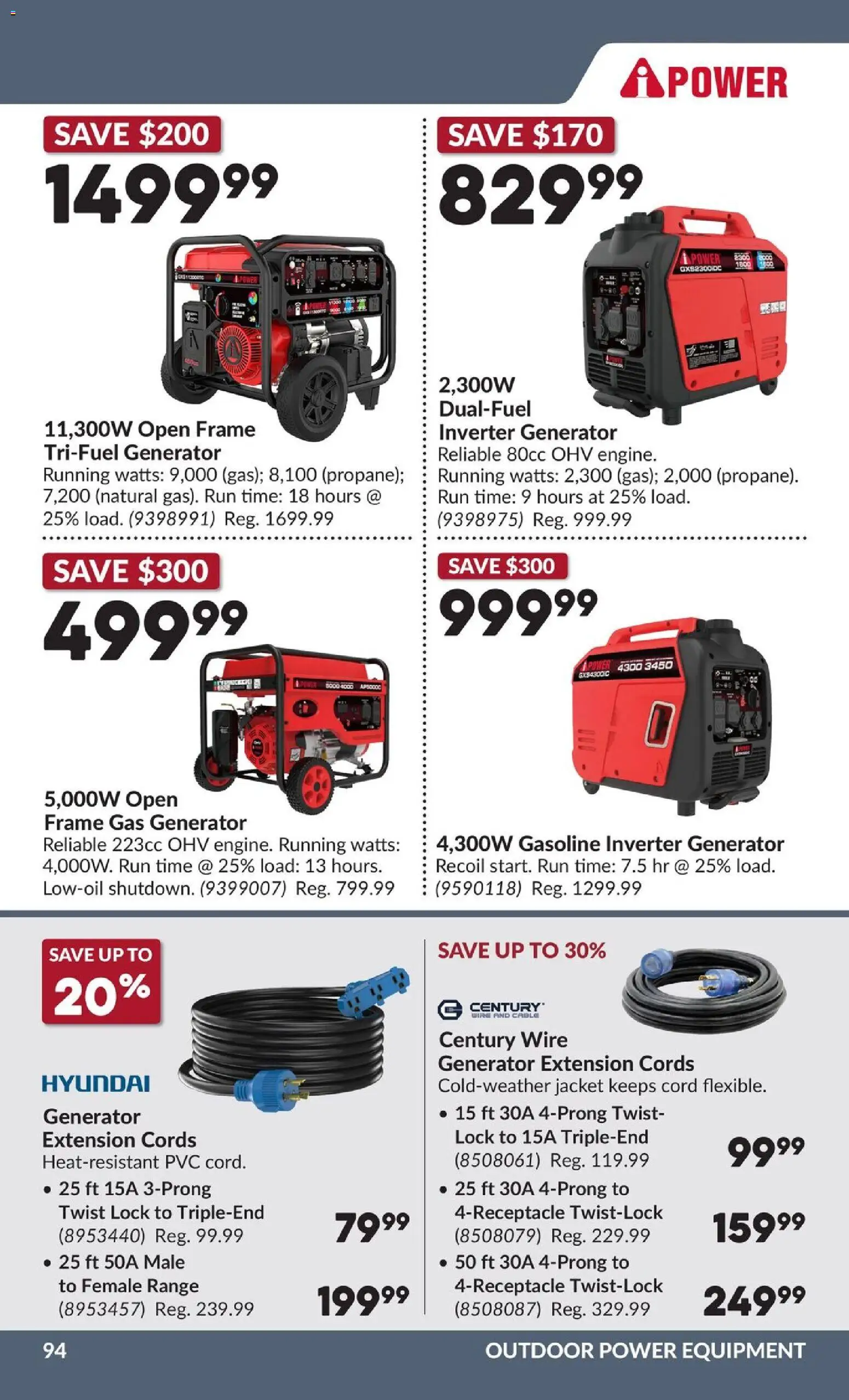 Princess Auto flyer valid from Oct 6, 2026 | Page: 100 | Products: Cable, Extension cords, Jacket