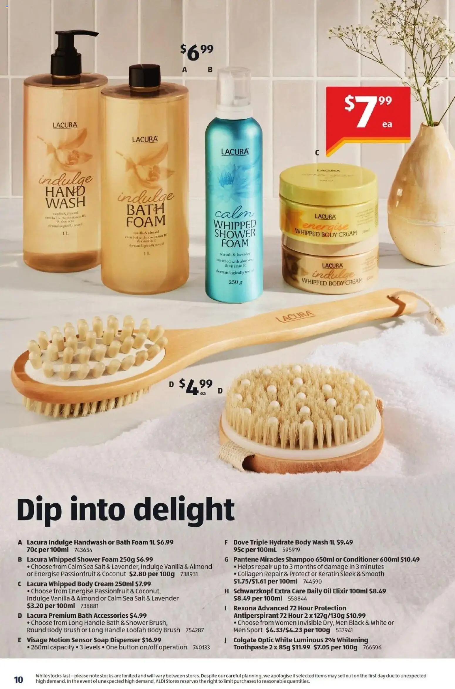 Aldi catalogue - valid from 07/10/2026 | Page: 10 | Products: Bath, Aloe vera, Body cream, Coconut