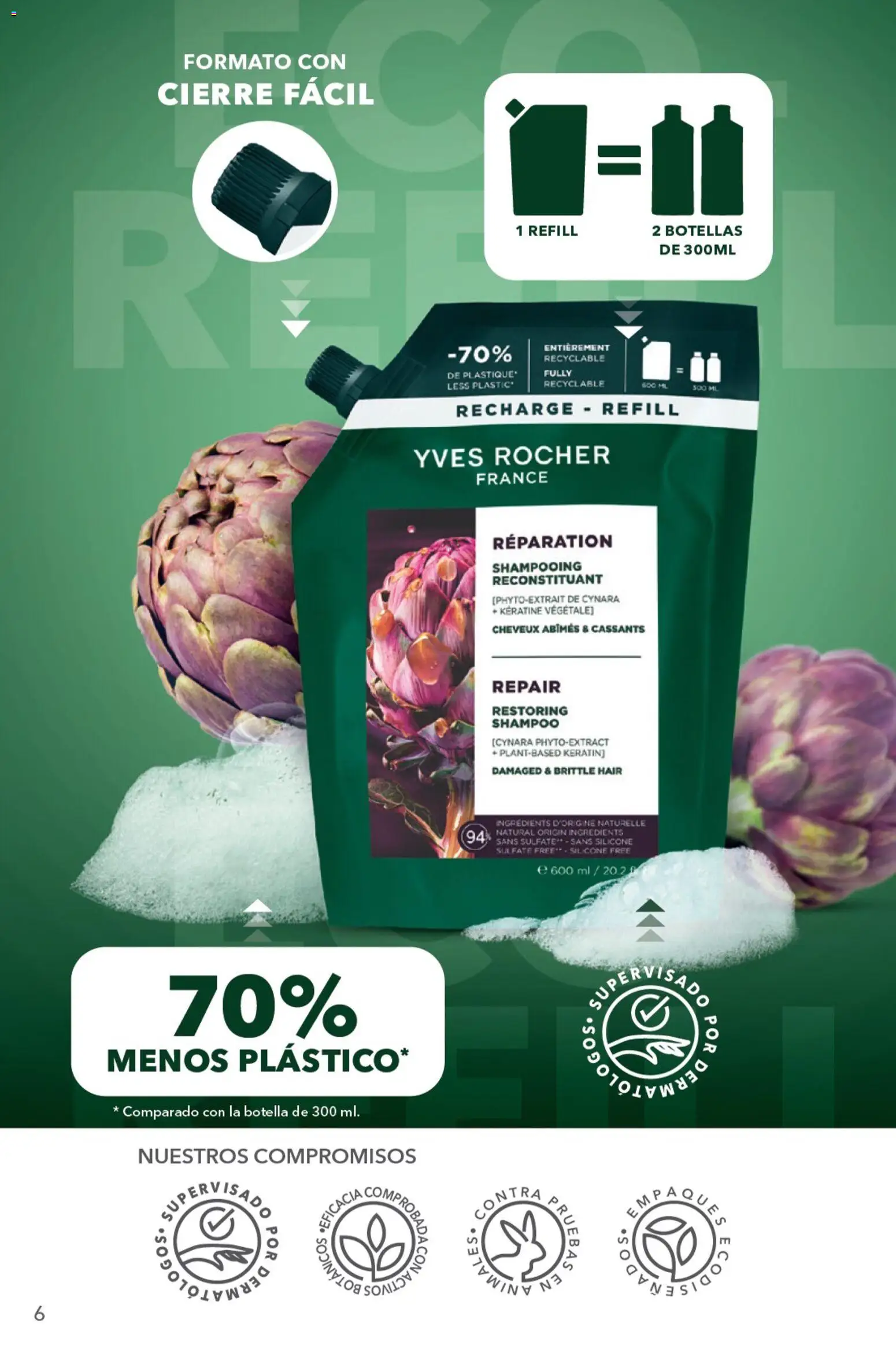 Nuevas ofertas de Yves Rocher válidas en toda la República Mexicana desde el 04/08/2026. ¡Encuentra las mejores ofertas en Yves Rocher campaña 11 2026! | Página: 8 | Productos: Shampoo, Botella