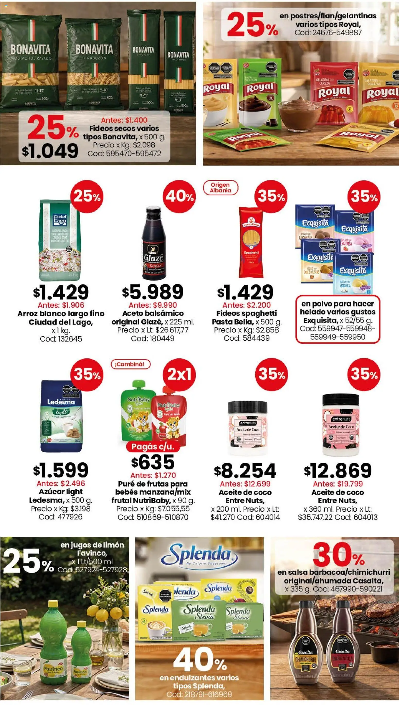 Coto - Almacén y bebida │ válido desde el 10/08/2026 | Página: 2 | Productos: Helado, Aceite, Limón, Spaghetti
