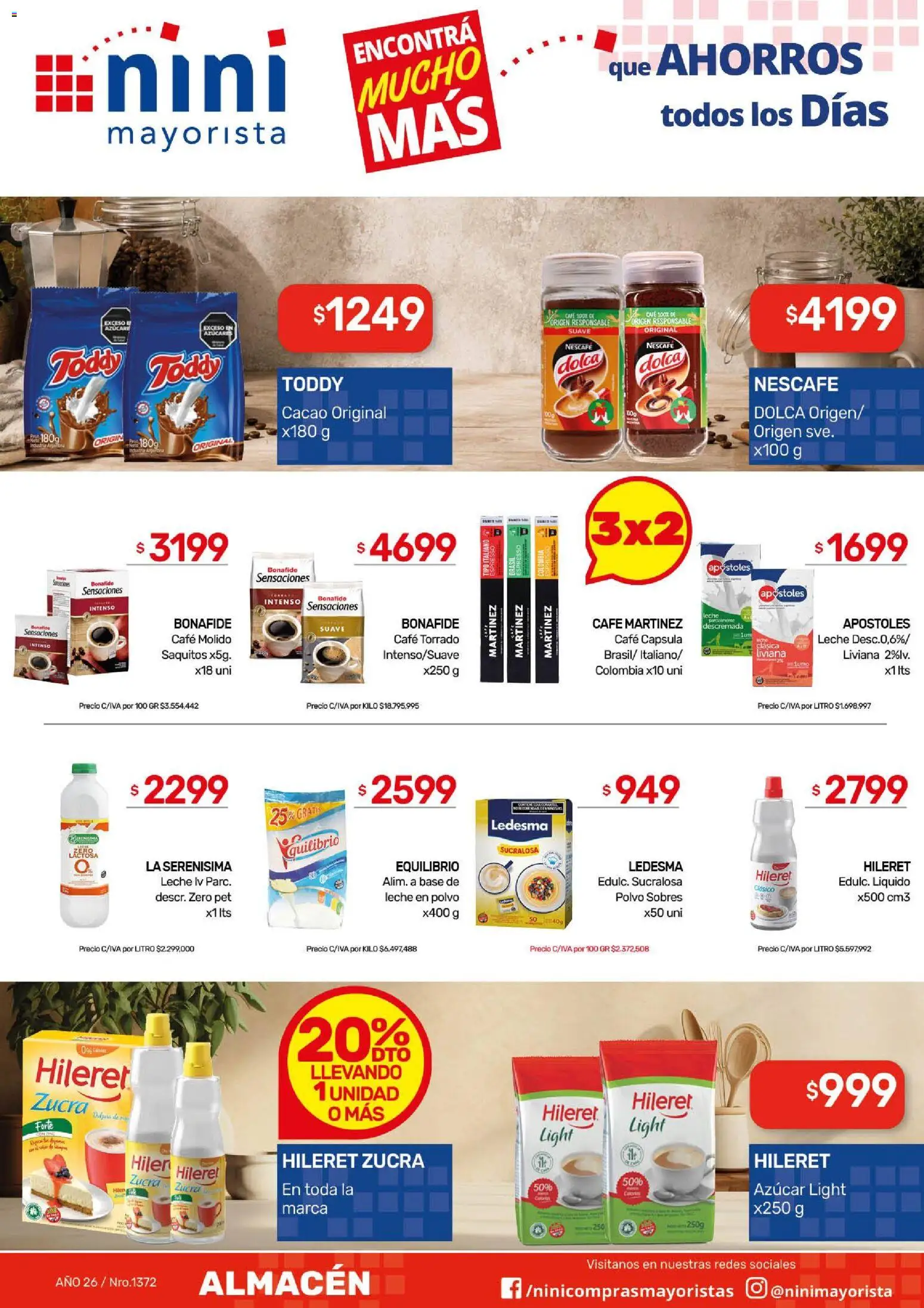 NINI Mayorista ofertas │ válido desde el 10/08/2026 | Página: 31 | Productos: Leche en polvo, Café, Cacao, Café molido