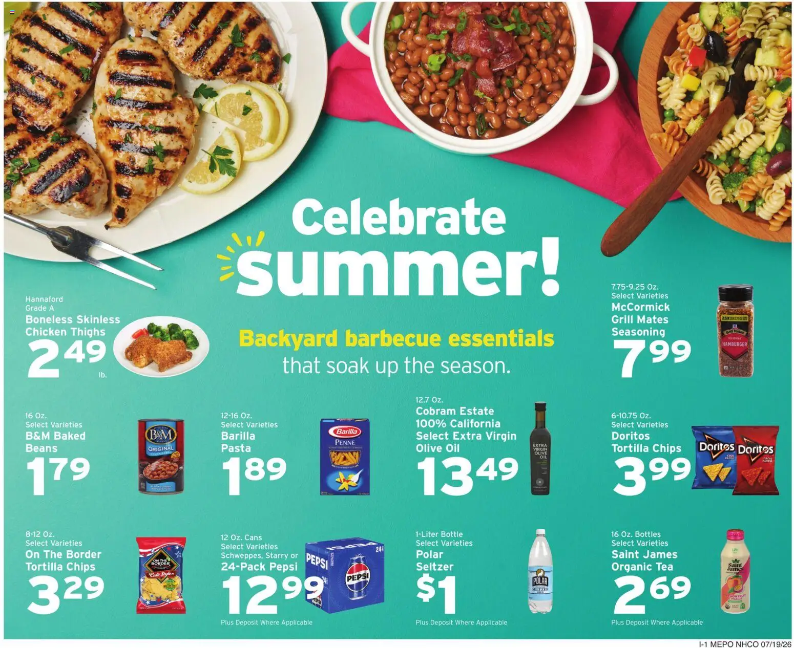 Hannaford Weekly Ad - valid from 07/19/2026 | Page: 12 | Products: Oil, Pasta, Chips, Grill