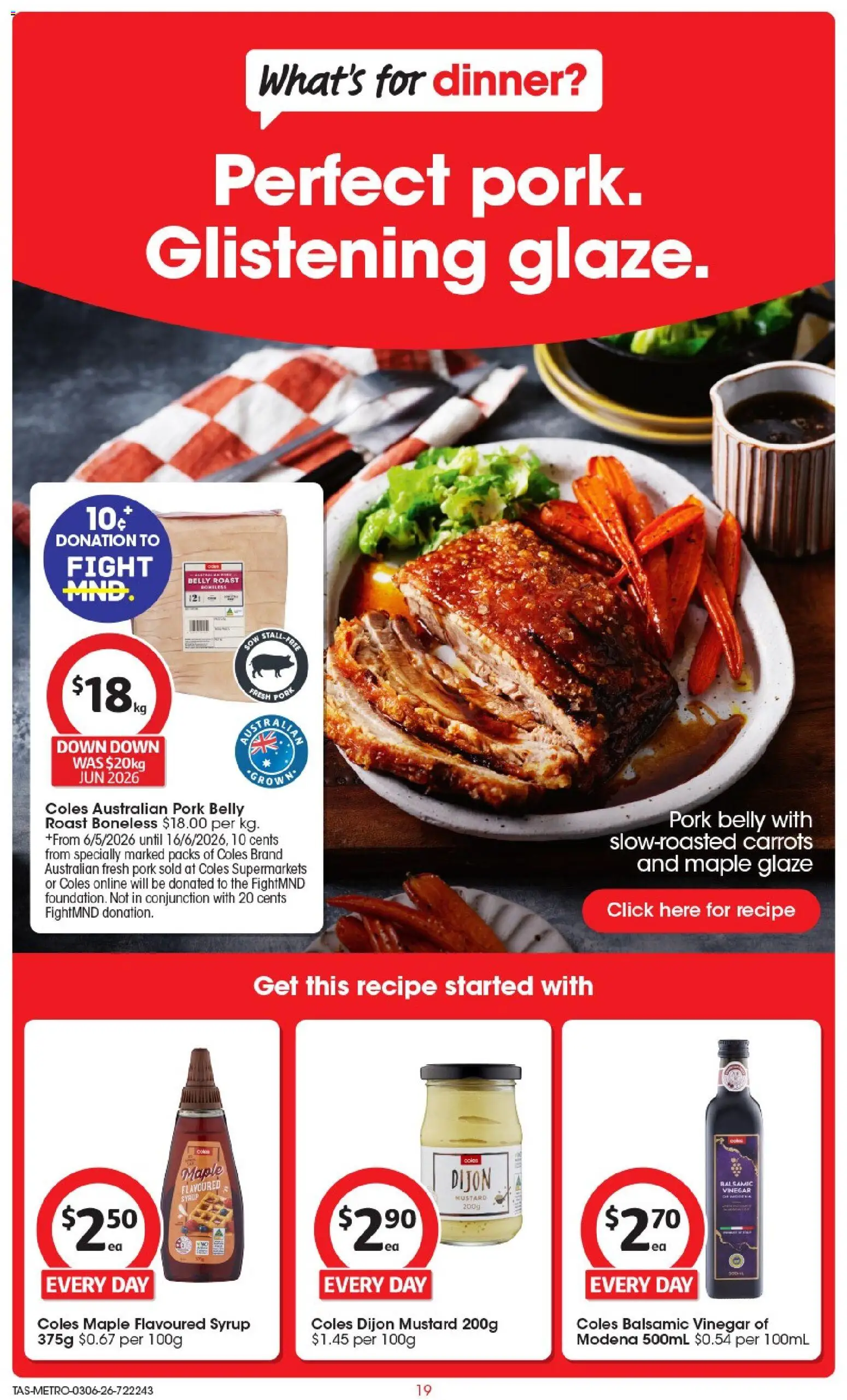 Coles catalogue - valid from 03.06.2026 | Page: 19 | Products: Pork, Mustard, Carrots, Vinegar