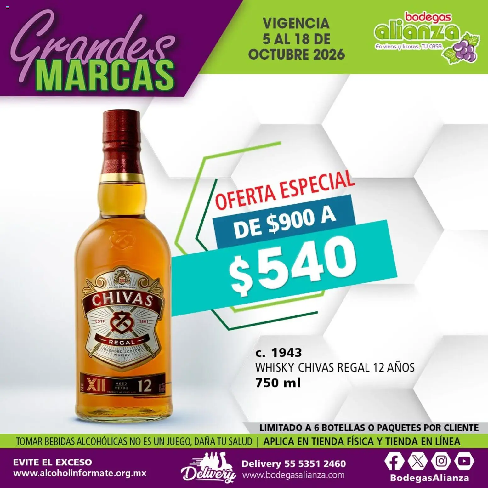 Nuevas ofertas de Bodegas Alianza válidas en toda la República Mexicana desde el 05/10/2026. ¡Encuentra las mejores ofertas en Bodegas Alianza catálogo Grandes Marcas! | Página: 1