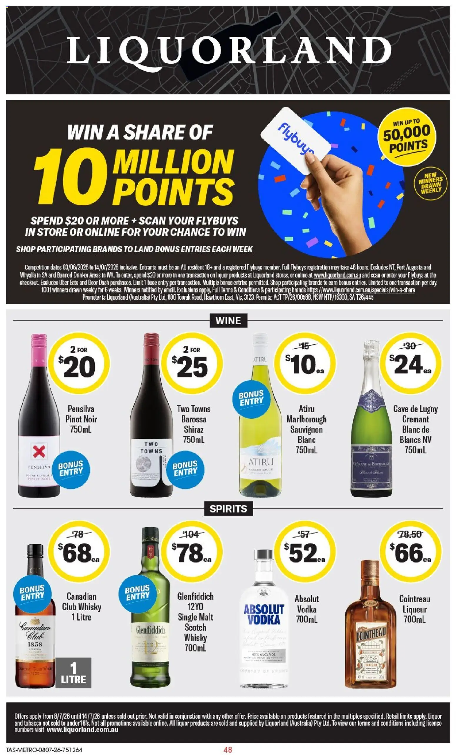 Coles catalogue - valid from 08/07/2026 | Page: 48 | Products: Door, Wine, Vodka, Scotch