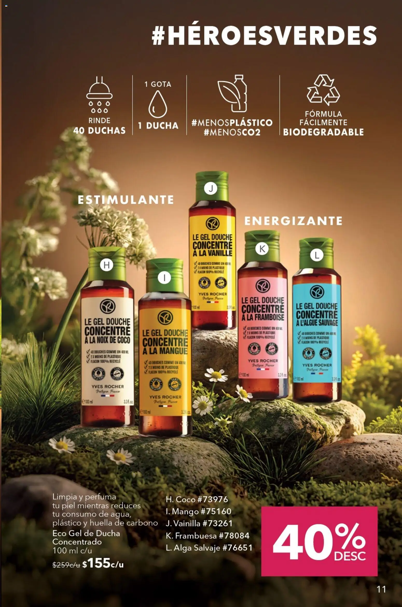 Nuevas ofertas de Yves Rocher válidas en toda la República Mexicana desde el 04/08/2026. ¡Encuentra las mejores ofertas en Yves Rocher campaña 11 2026! | Página: 13 | Productos: Coco, Mango, Vainilla, Gel de ducha