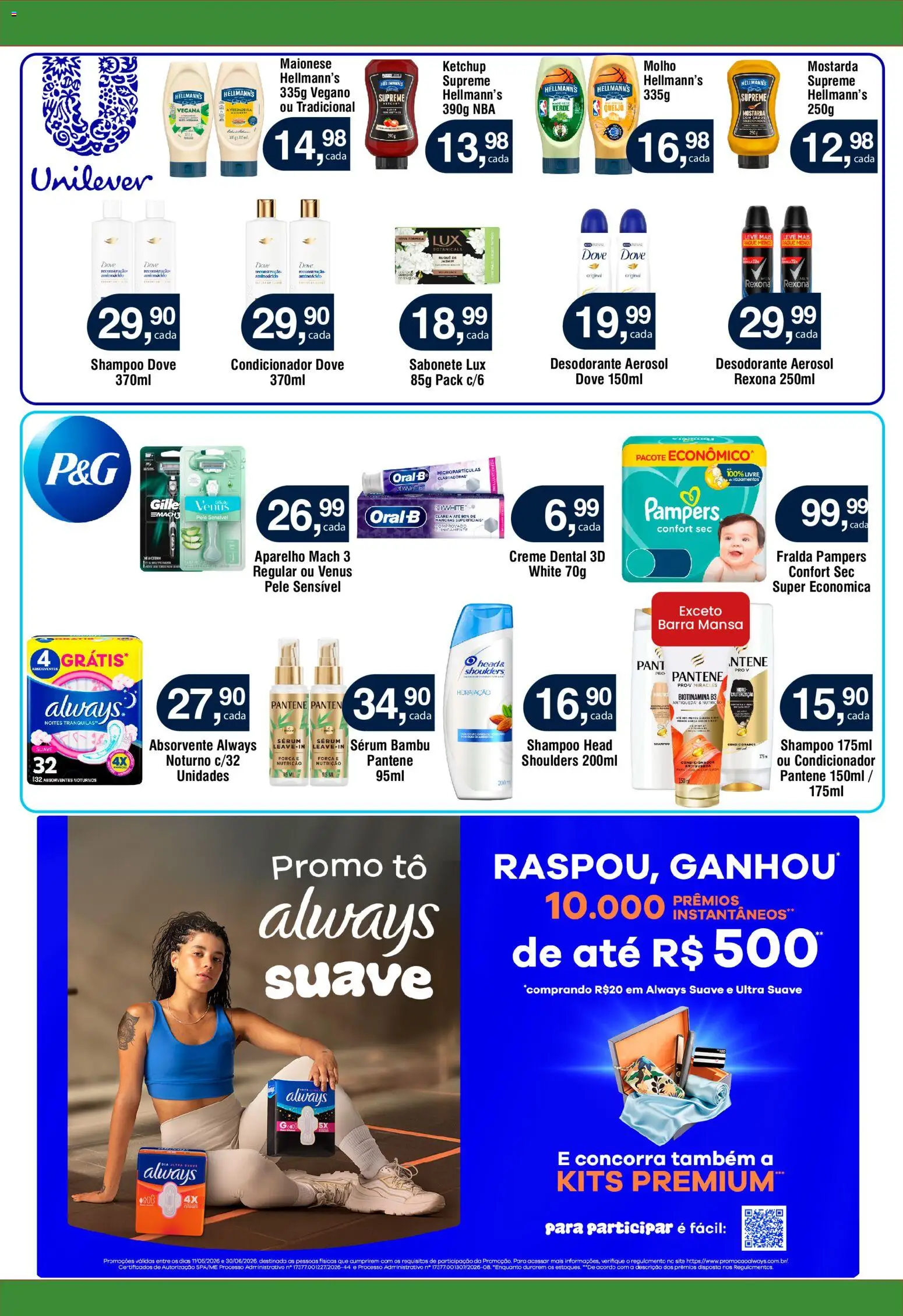 Royal Supermercados Folheto - válido de 15.06.2026 | Página: 14 | Produtos: Fralda pampers, Sérum, Creme, Maionese