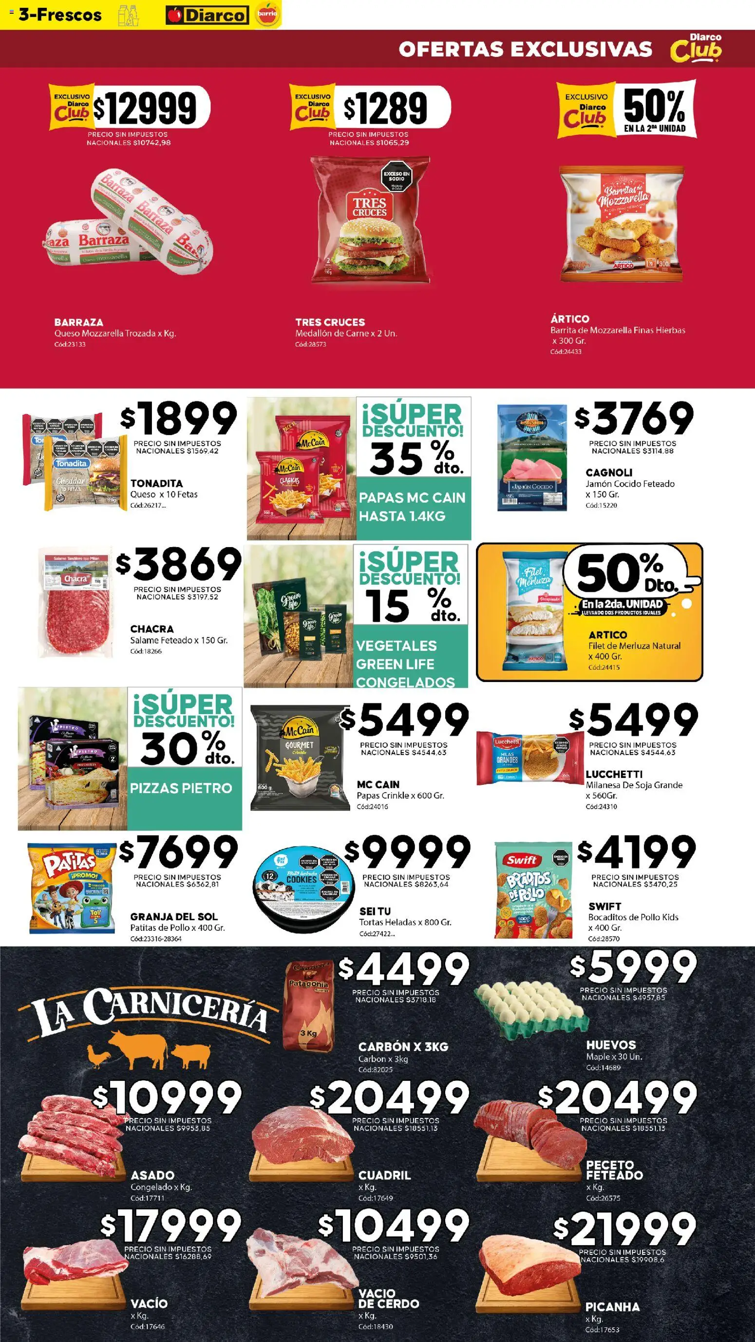 Diarco - Ofertas Diarco Barrio │ válido desde el 17/08/2026 | Página: 3 | Productos: Pollo, Muzzarella, Huevos, Cerdo