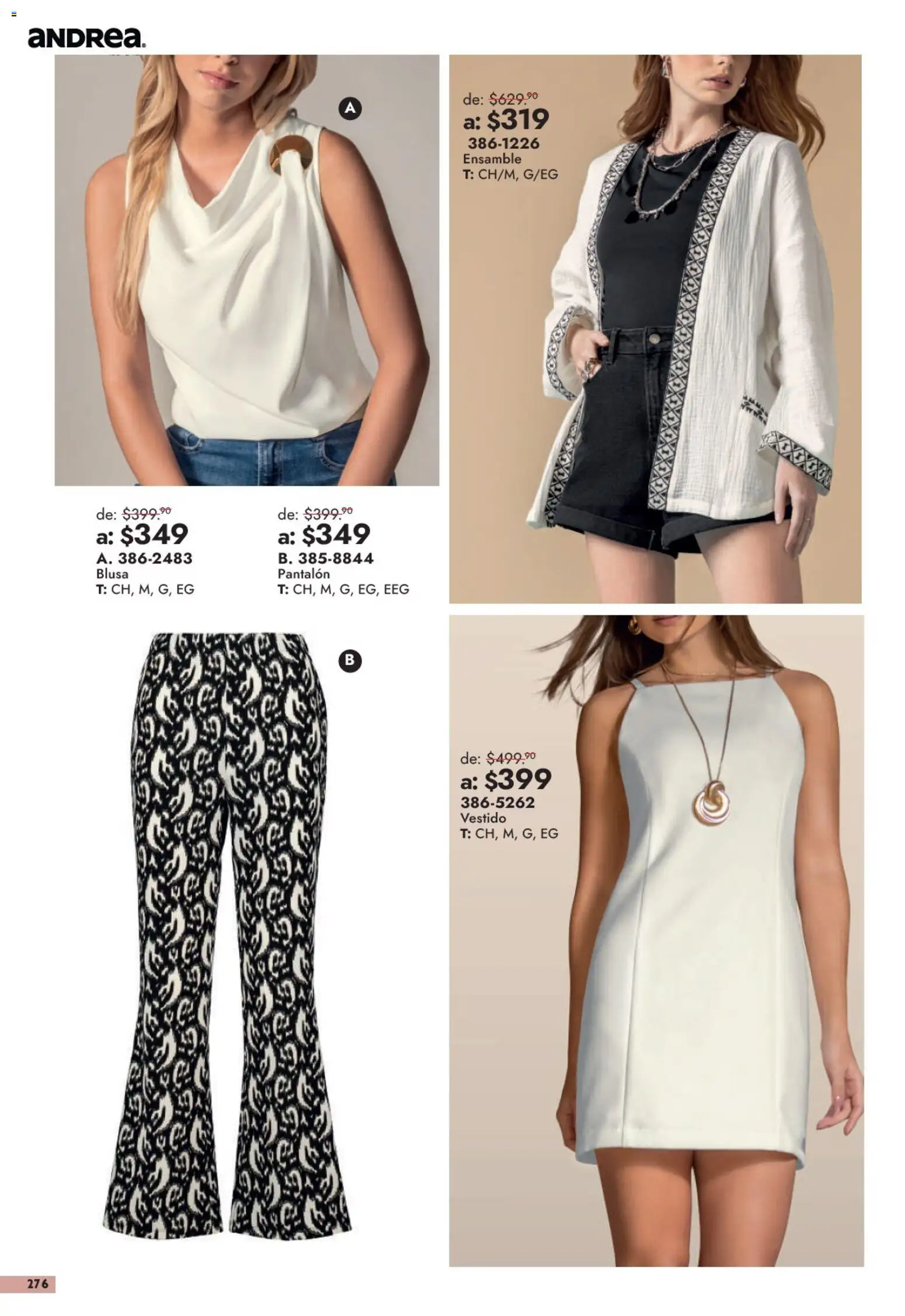 Nuevas ofertas de Andrea válidas en toda la República Mexicana desde el 13/09/2026. ¡Encuentra las mejores ofertas en Andrea catálogo Outlet! | Página: 276 | Productos: Blusa, Vestido