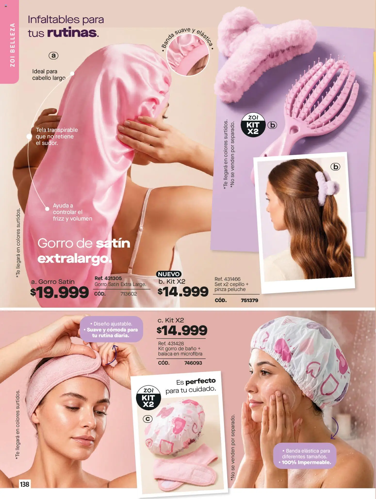 Carmel revista - valida desde el 01/07/2026 | Página: 138 | Productos: Pinza, Balaca, Baño, Cómoda