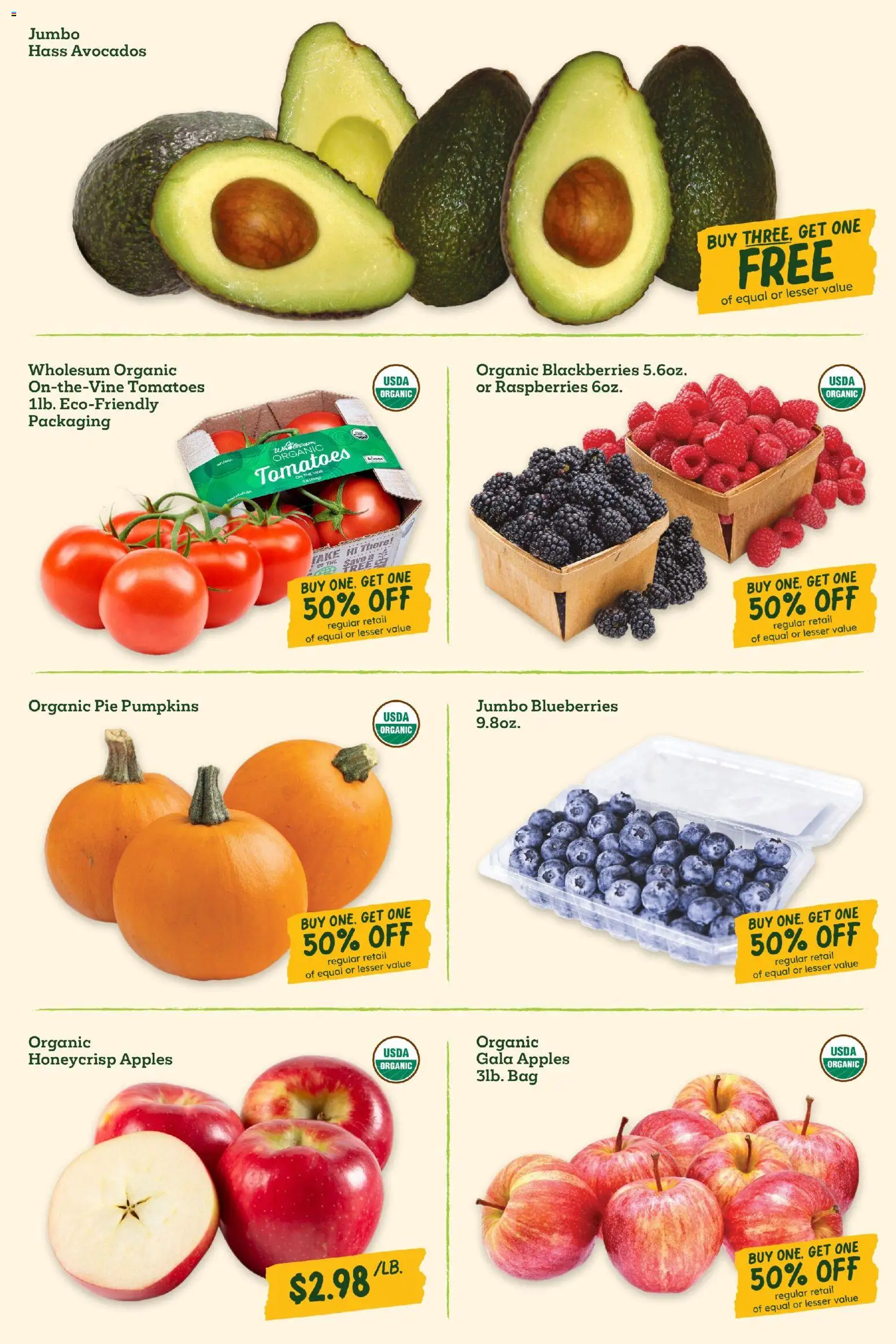 Sprouts Weekly Ad - valid from 09/23/2026 | Page: 5 | Products: Raspberries, Tomatoes, Blueberries, Bag