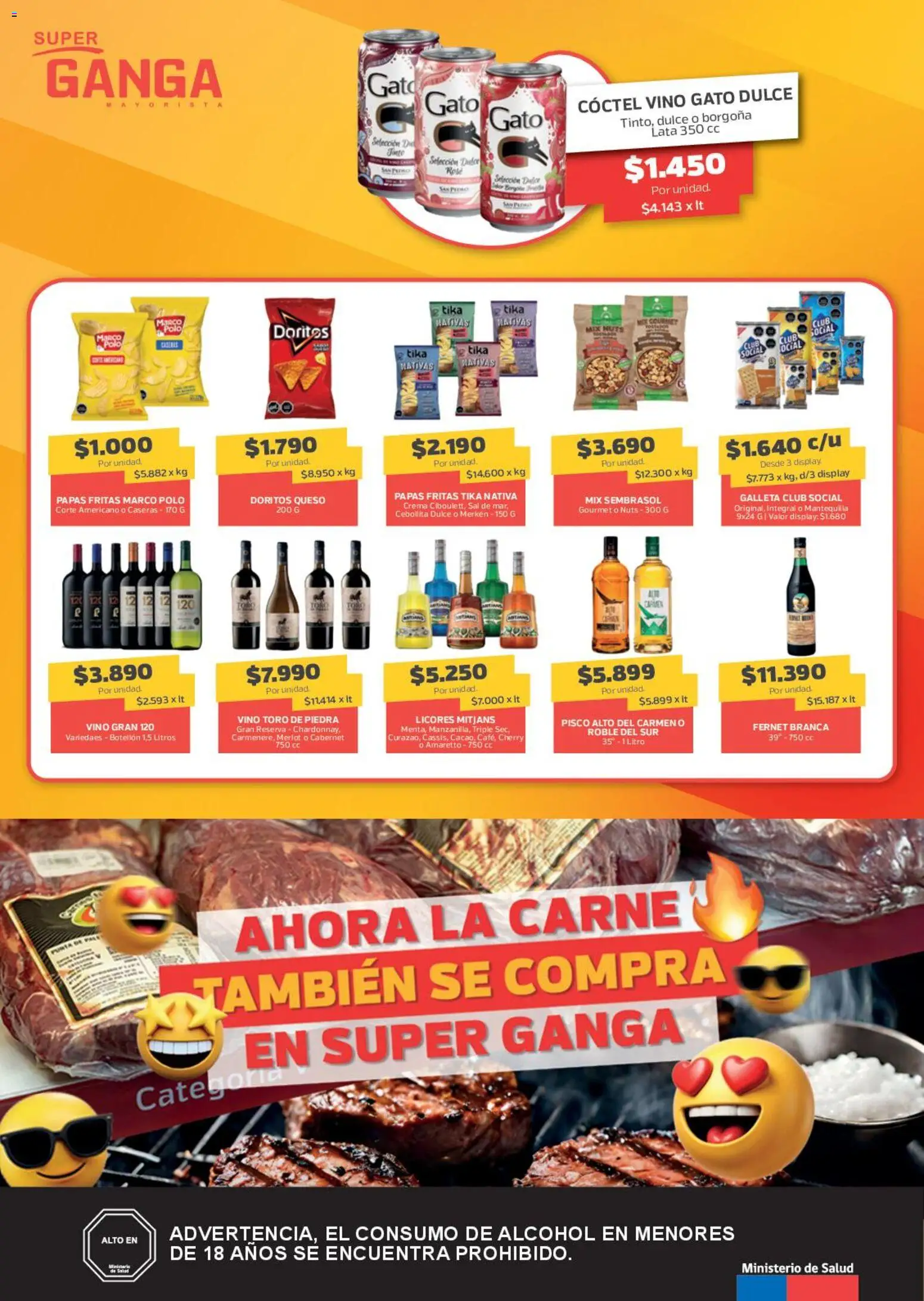 Super Ganga Ofertas │ válido desde el 08.07.2026 | Página: 8 | Productos: Tinte, Papas fritas, Crema, Fernet