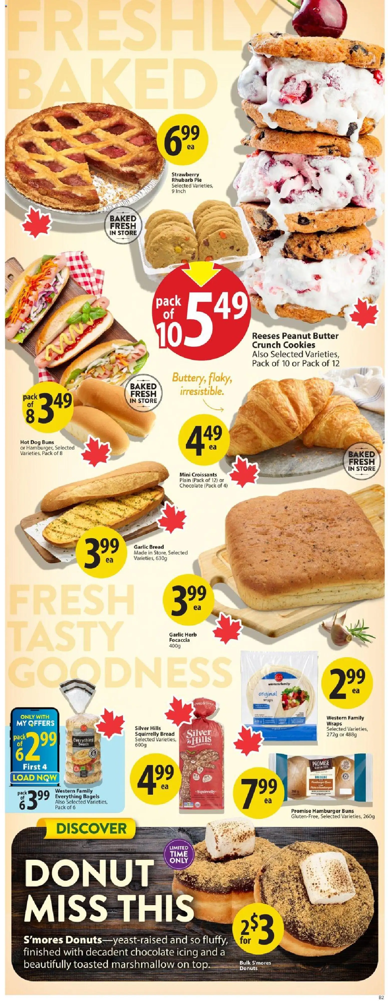 Save on foods flyer valid from Jul 30, 2026 | Page: 11 | Products: Cookies, Butter, Bread, Chocolate