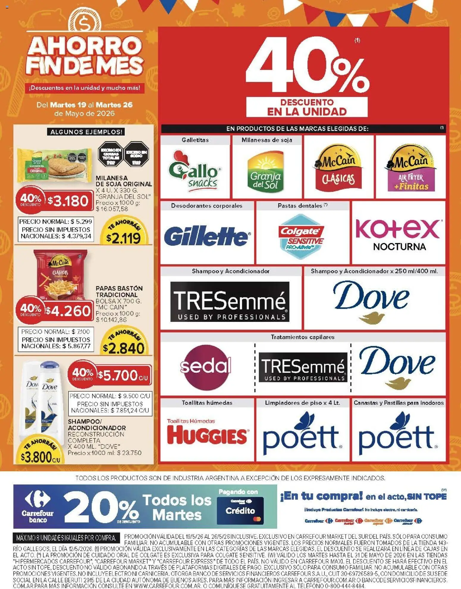Carrefour Market - AHORRO FIN DE MES │ válido desde el 19.05.2026 | Página: 6 | Productos: Teléfono, Banco, Milanesa, Té