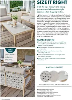 Preview of Bunnings Warehouse Outdoor Style Magazine 2025/26 - valid from 25.08.2025 | Page: 14 | Products: Chair, Formal, Coffee, Outdoor furniture